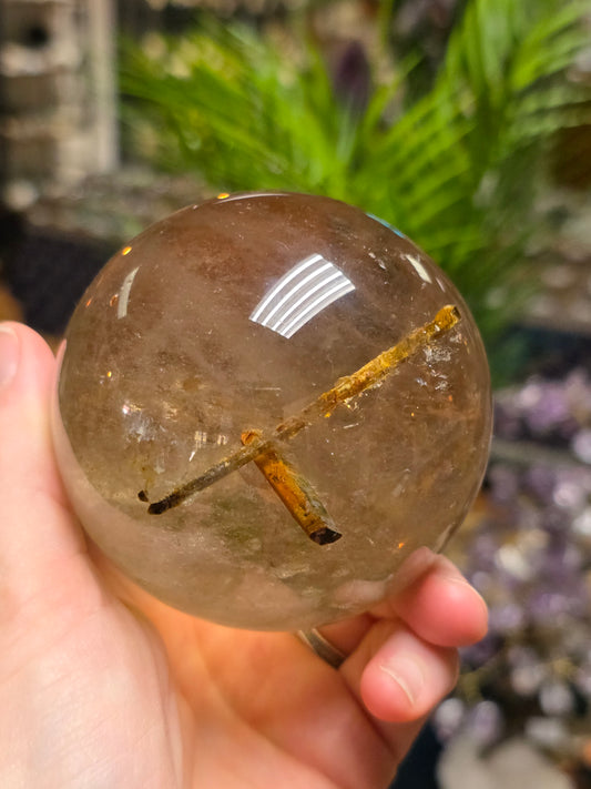 Included Smoky Quartz Sphere