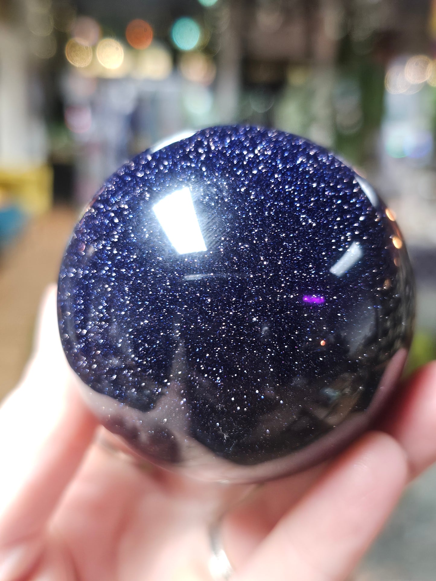 Blue Goldstone Sphere