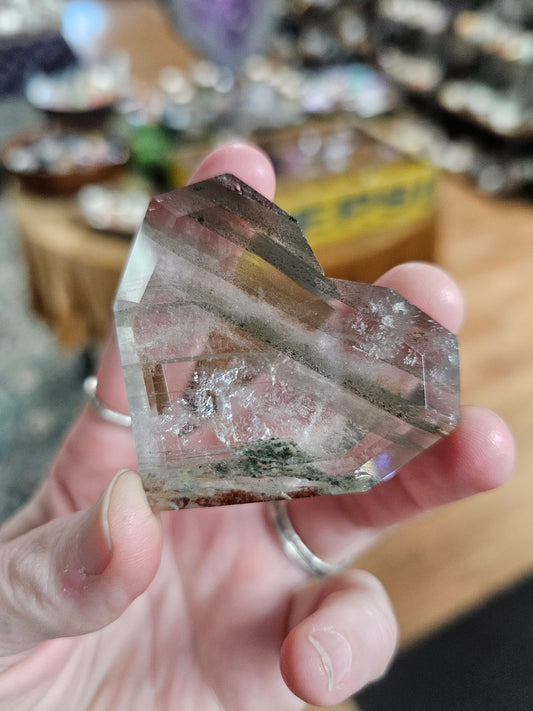 Faceted Garden Quartz Heart