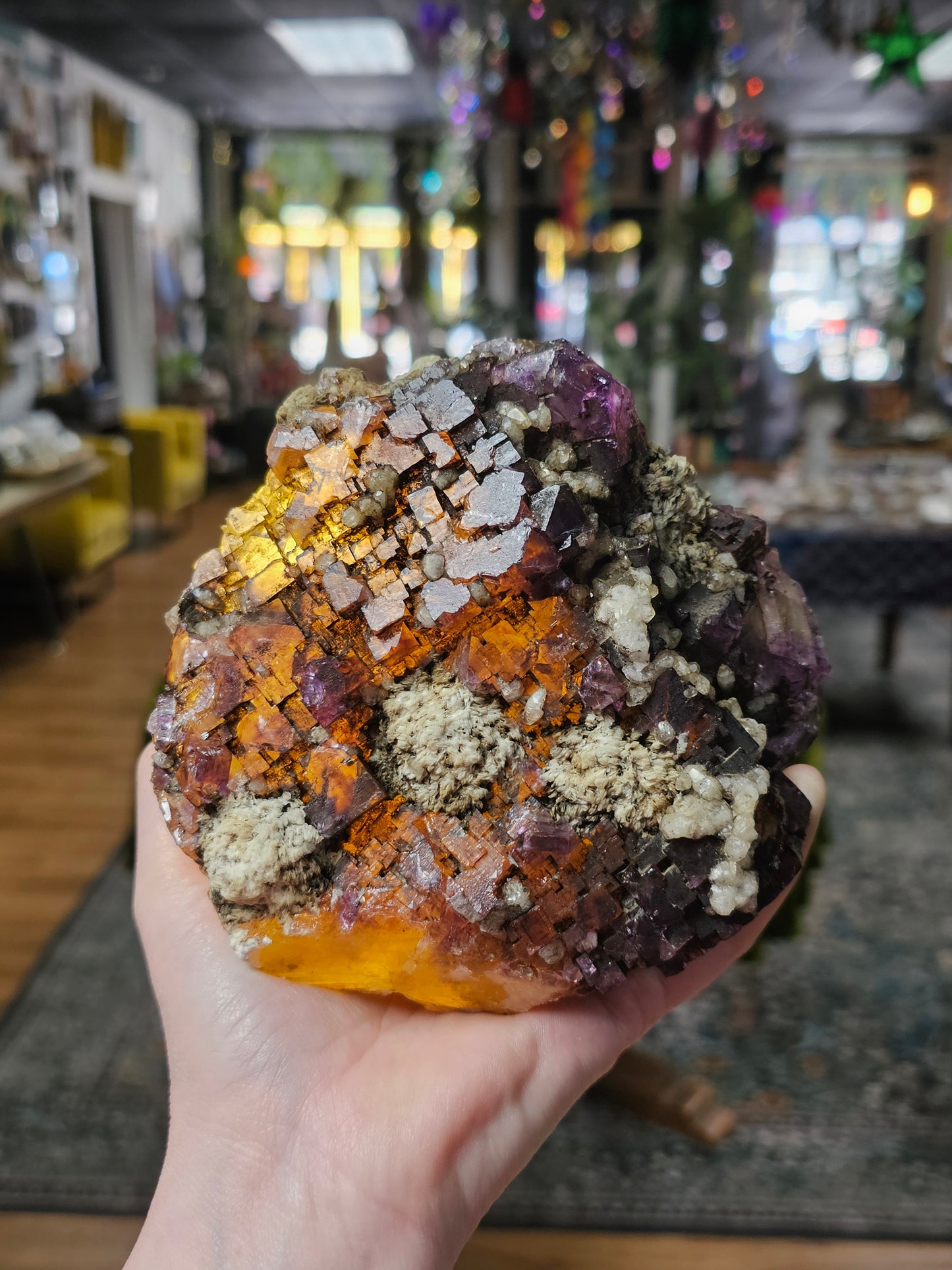 Purple and Yellow  Fluorite