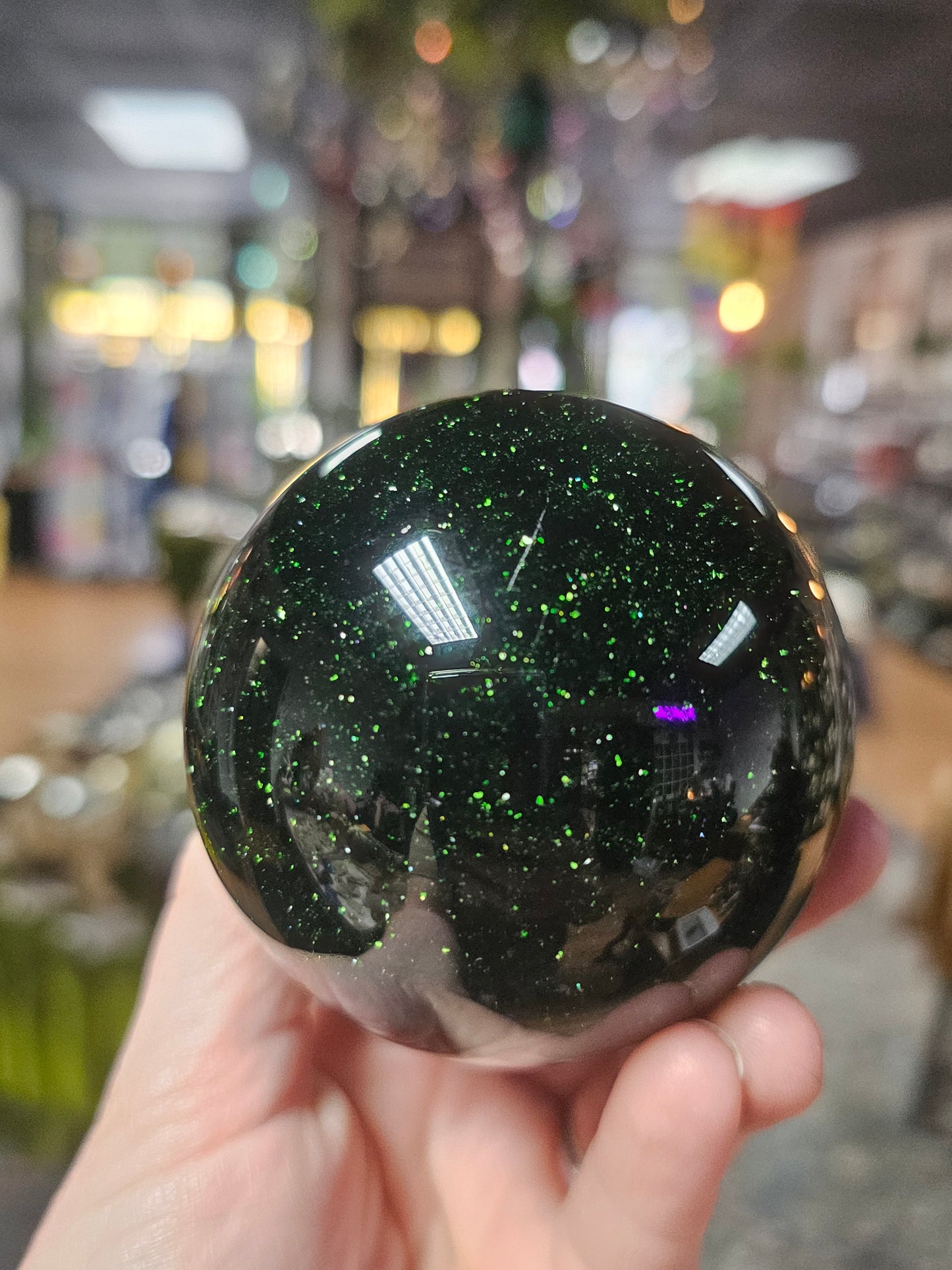 Green Goldstone Sphere