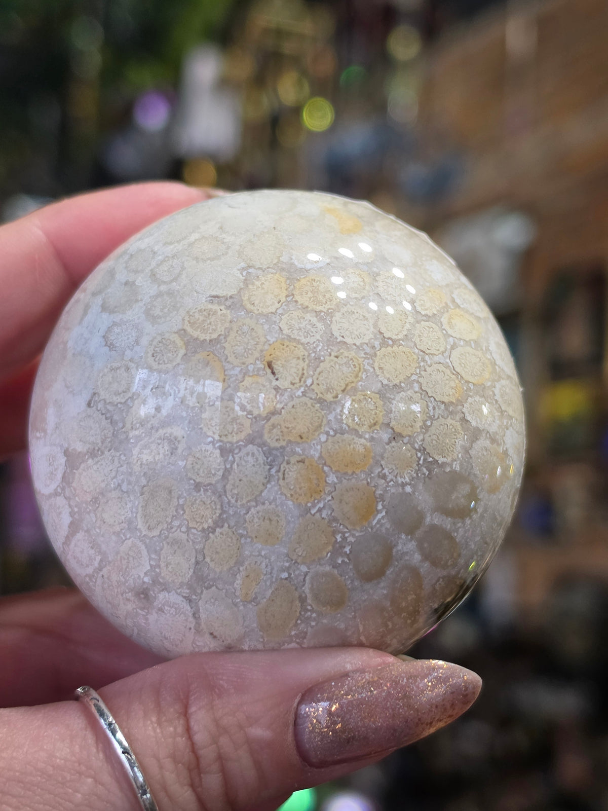 Coral Jade Sphere