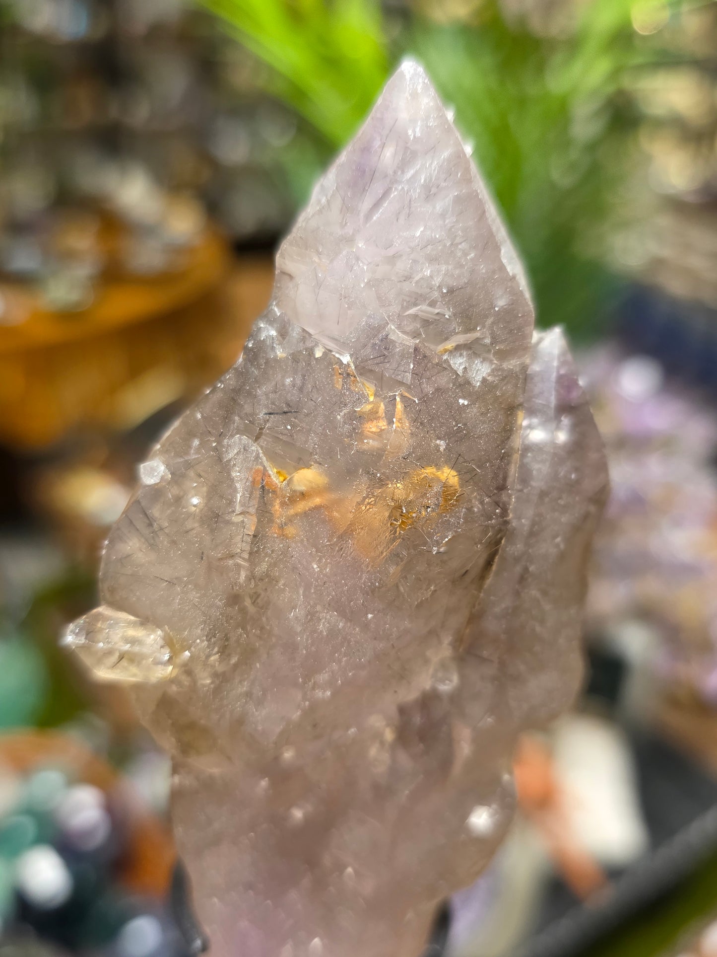 Included Amethyst Root with Metal Stand