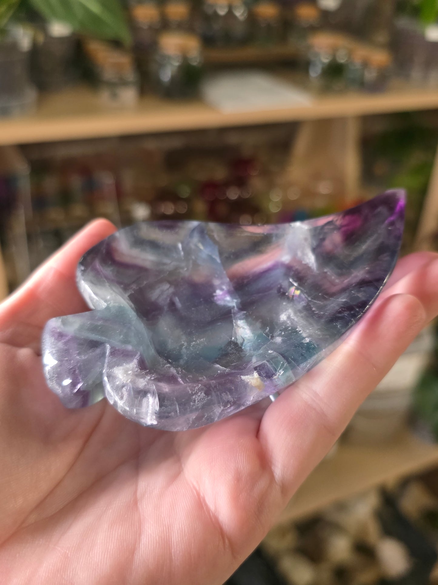 Fluorite Leaf Trinket Dish