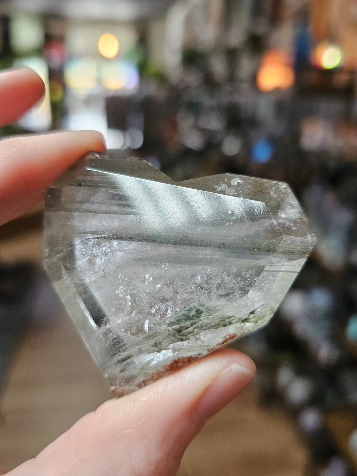 Faceted Garden Quartz Heart