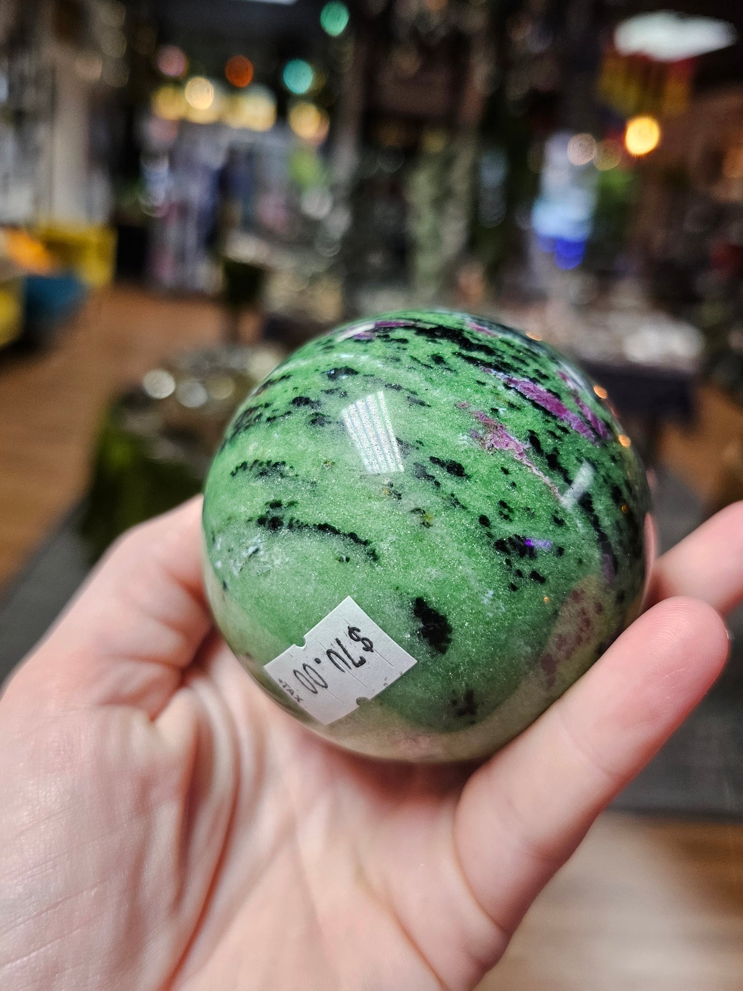 Ruby in Zoisite Sphere
