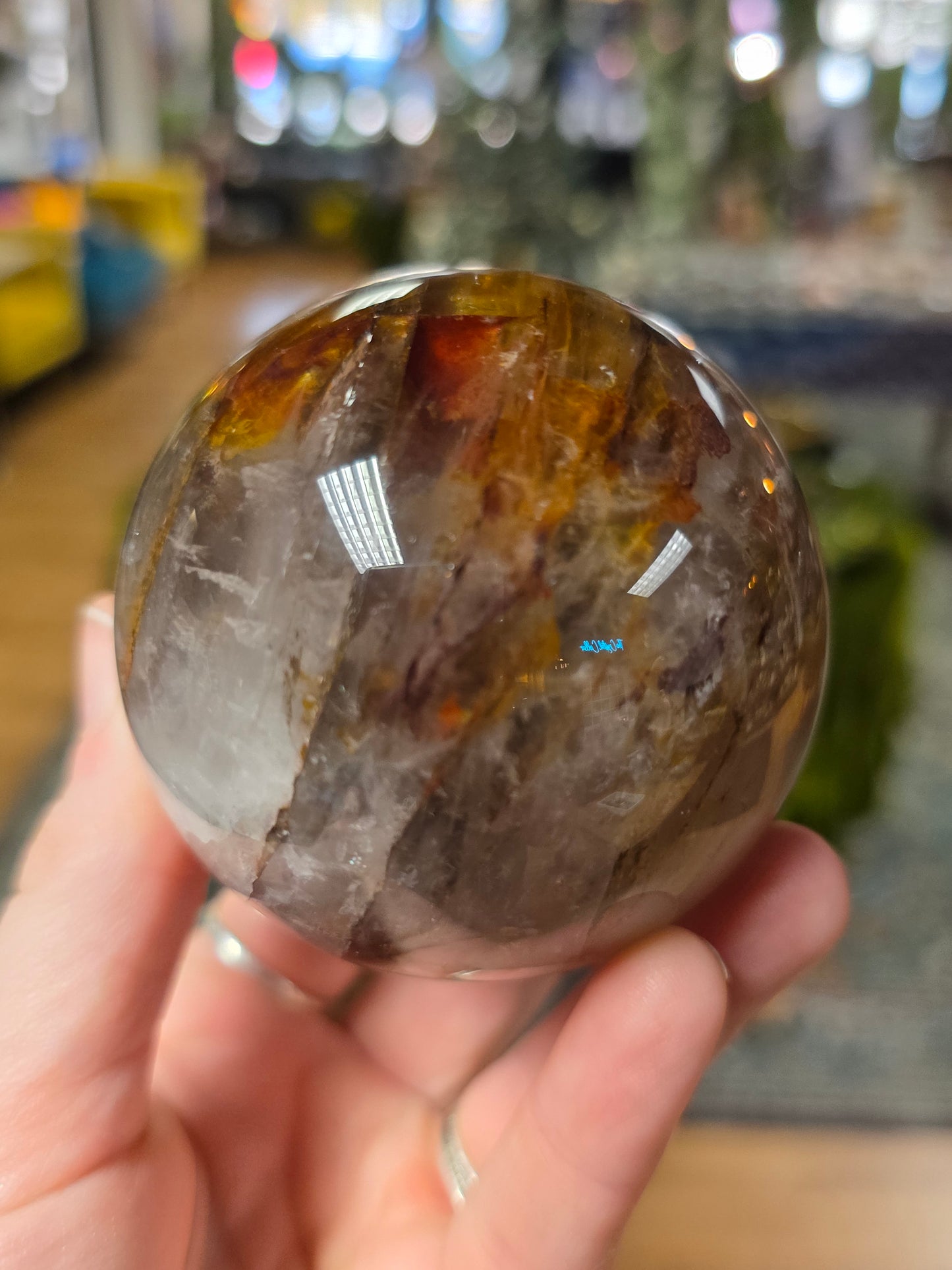 Fire Quartz/ Golden Healer Quartz Sphere