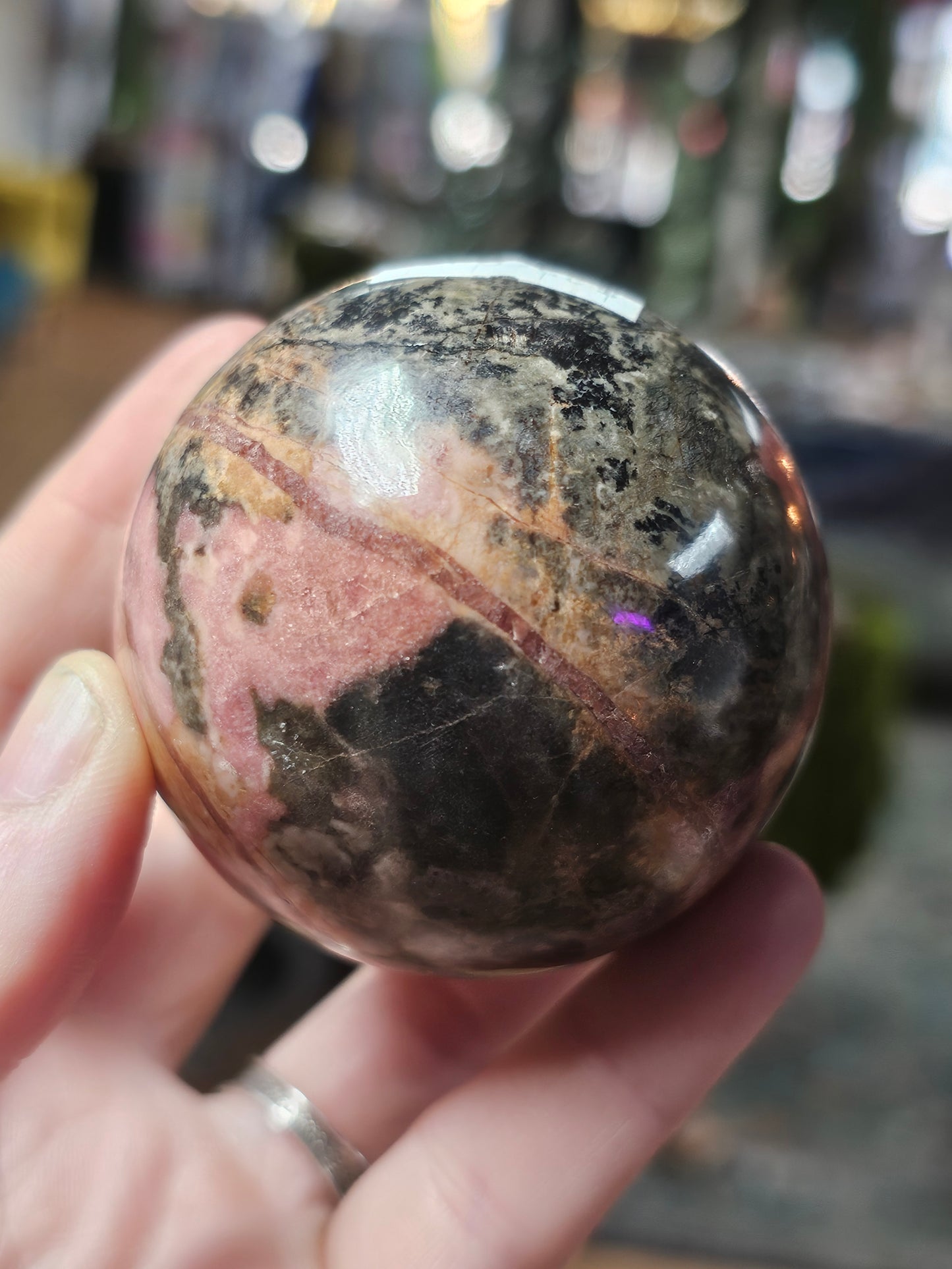 Rhodonite Sphere
