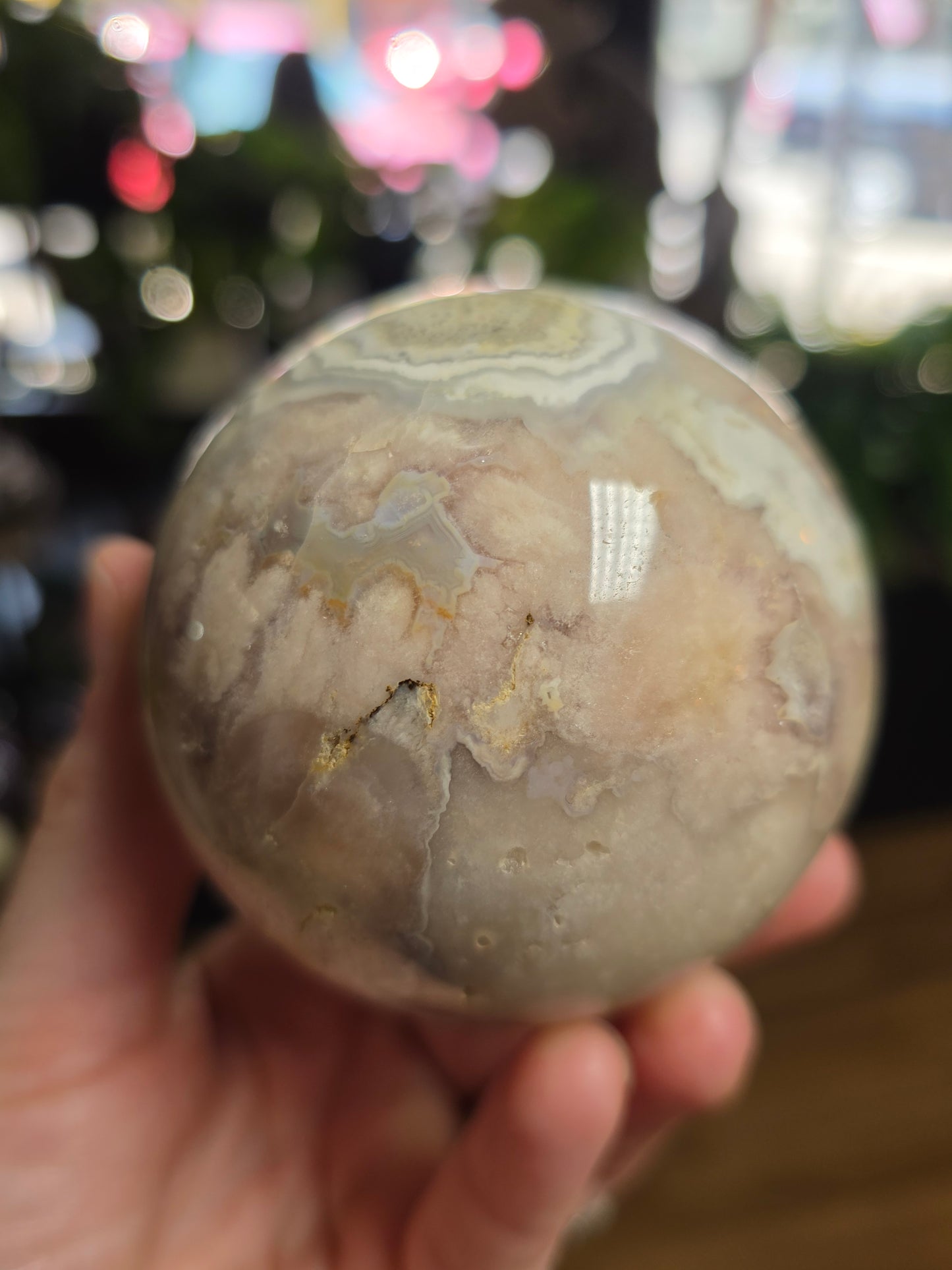 Flower Agate Sphere