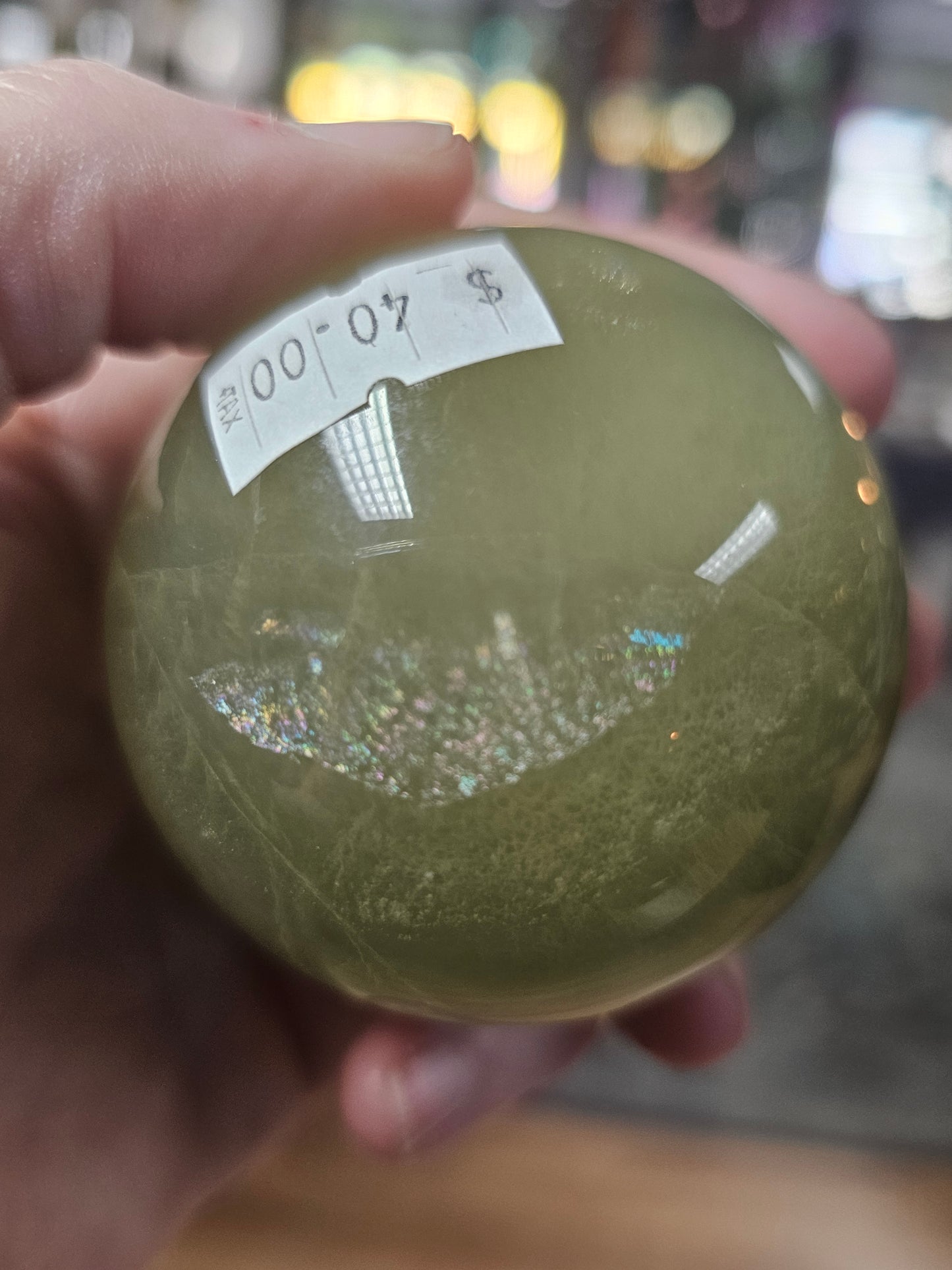 Mango Fluorite Sphere