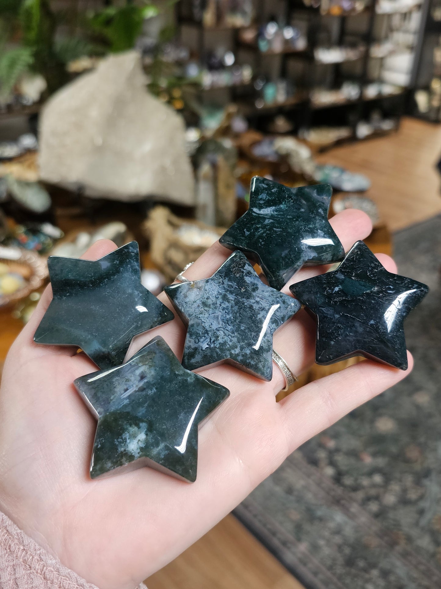 Moss Agate Star