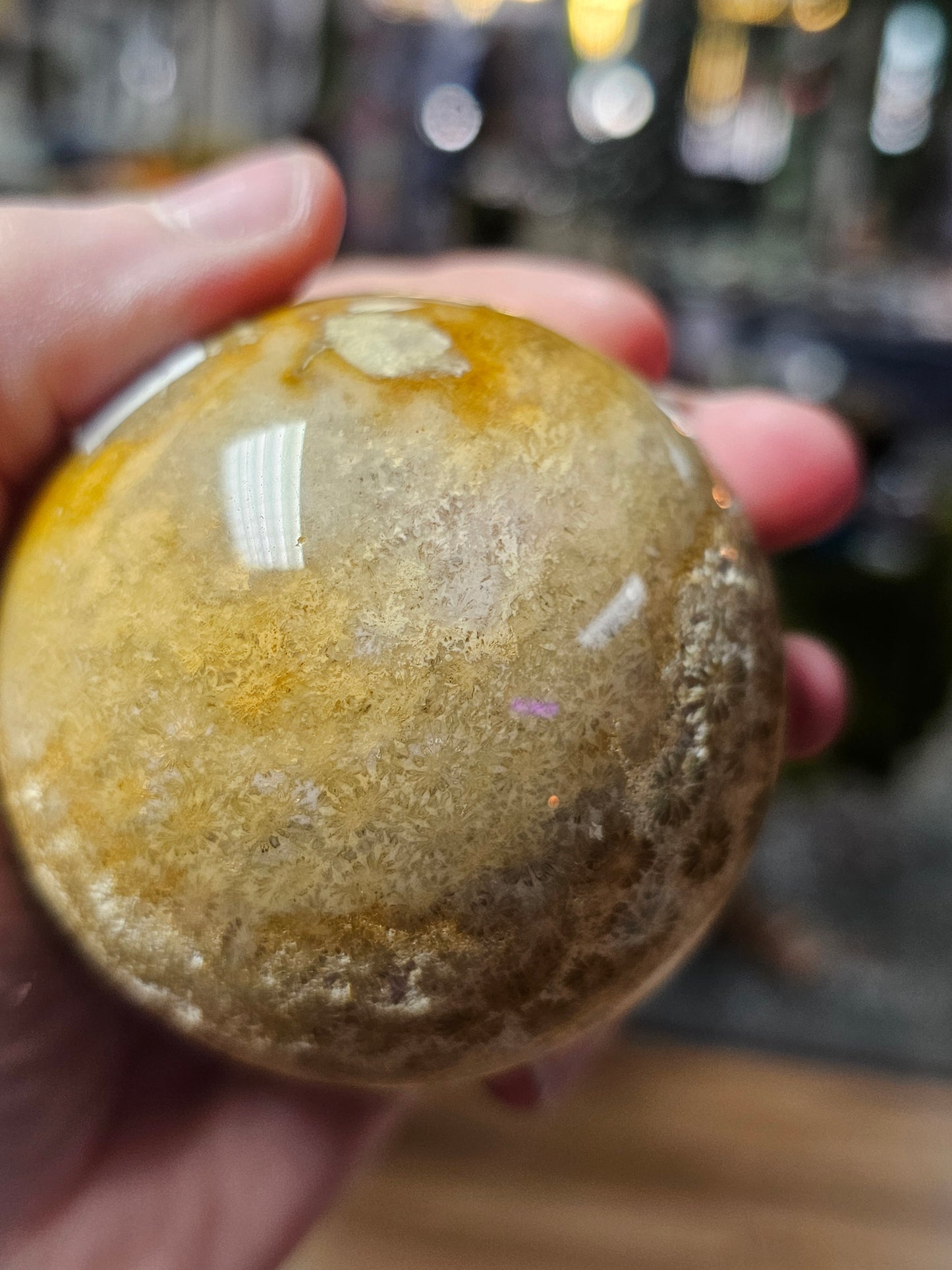 Coral Jade Sphere