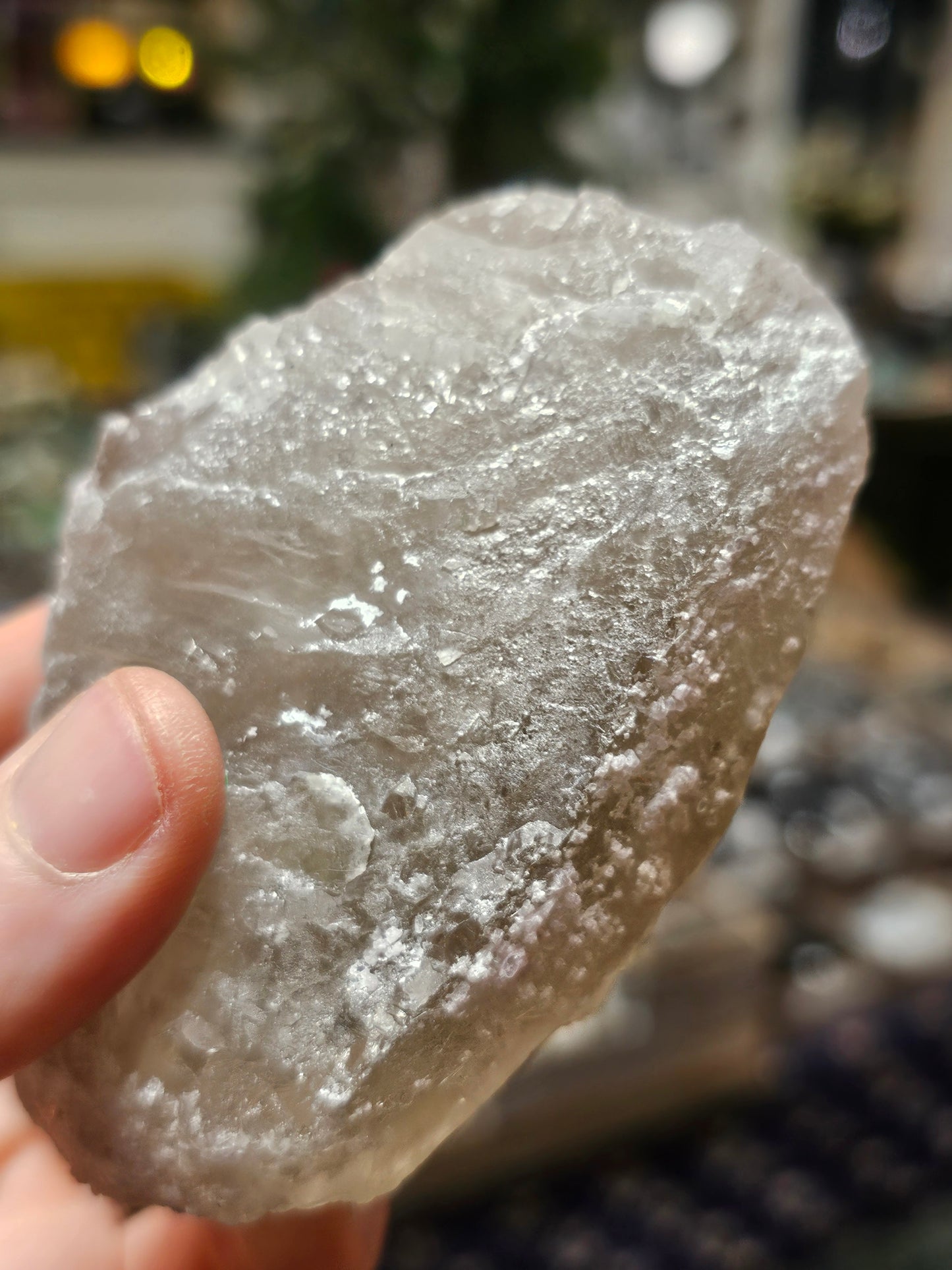 Green Tourmaline On Quartz with Lepidolite