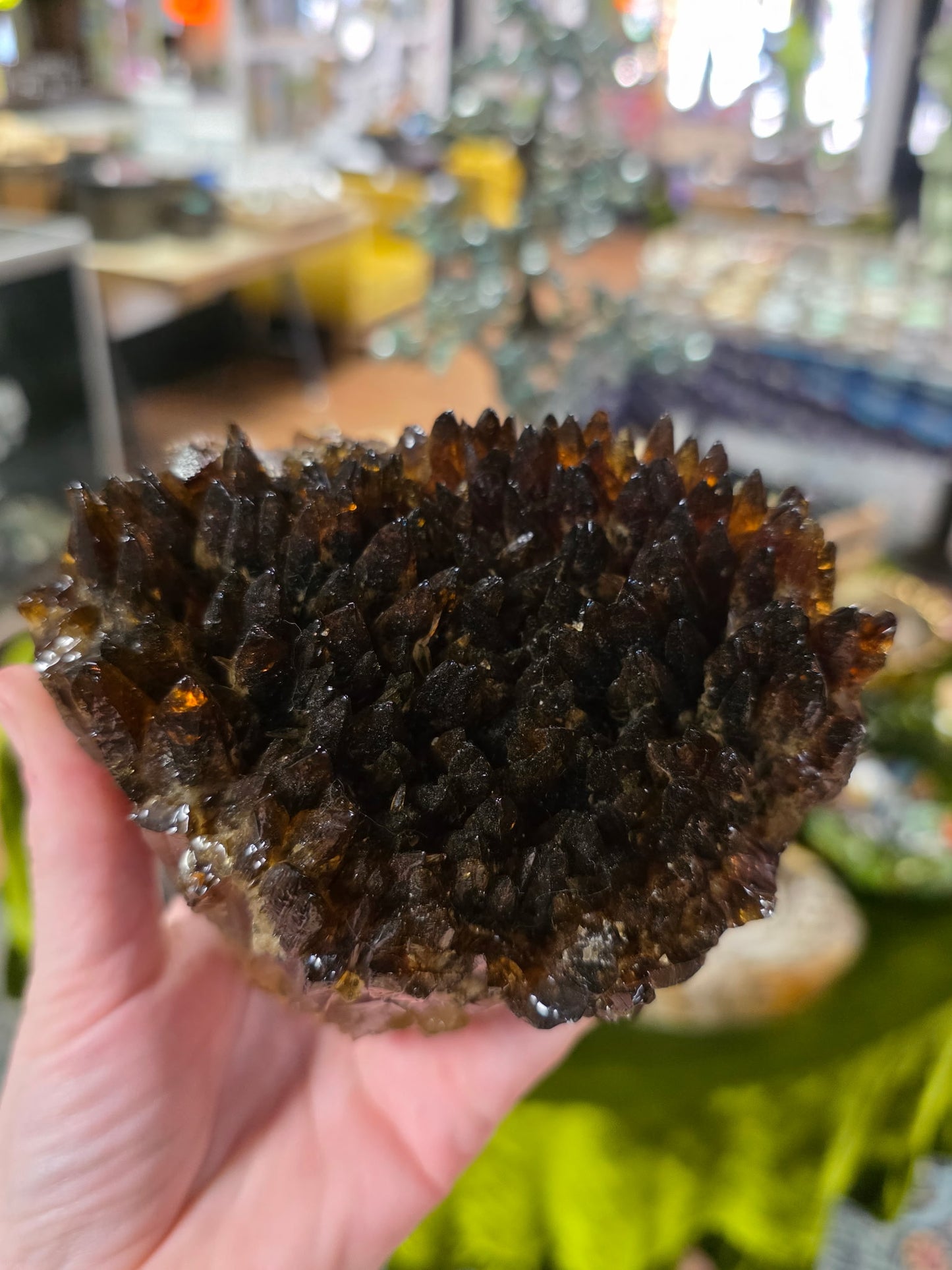 Amber Calcite