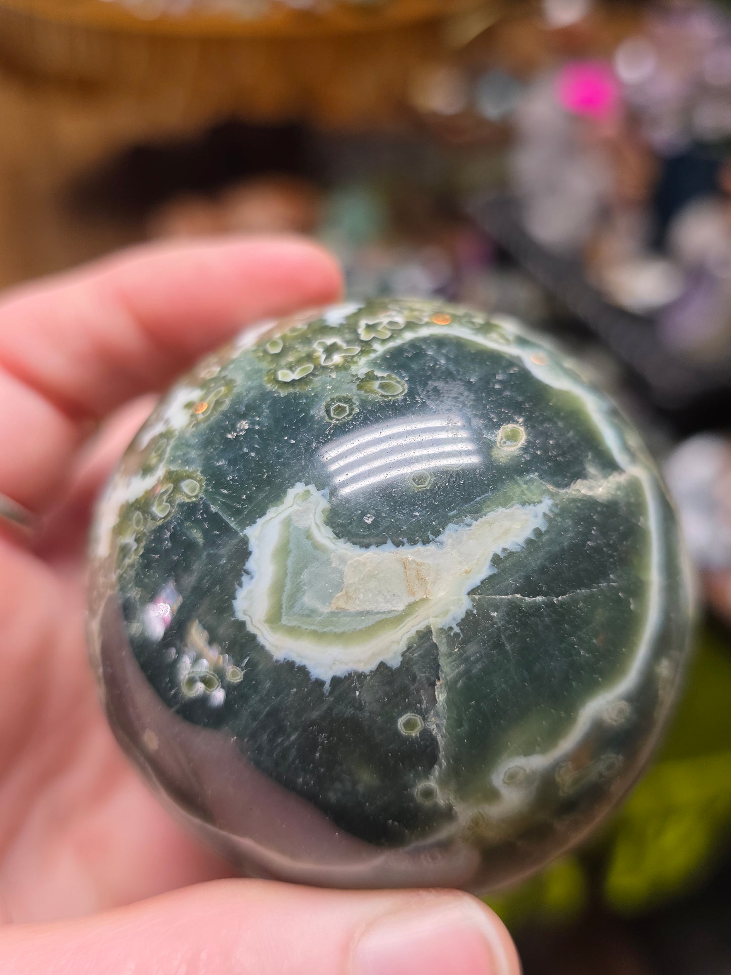 7th Vein Ocean Jasper Sphere