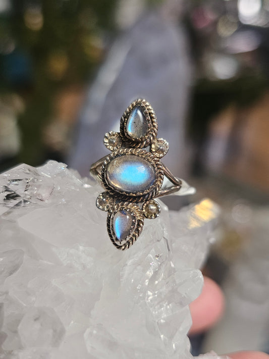 size 7.5 Labradorite Ring