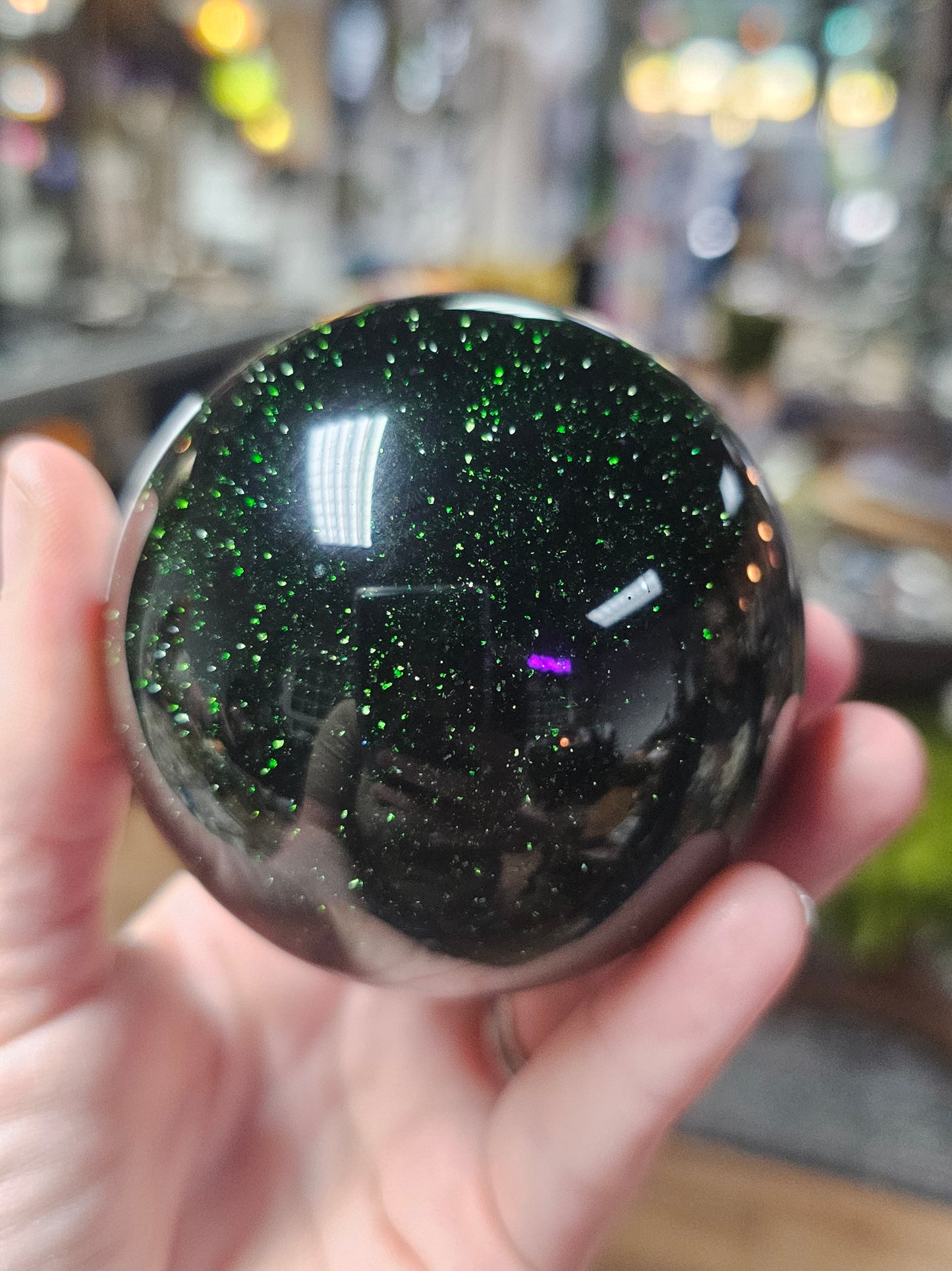 Green Goldstone Sphere
