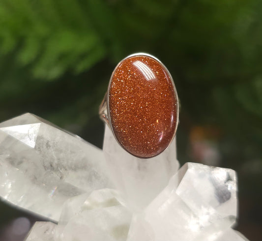 Size 6 Goldstone Ring
