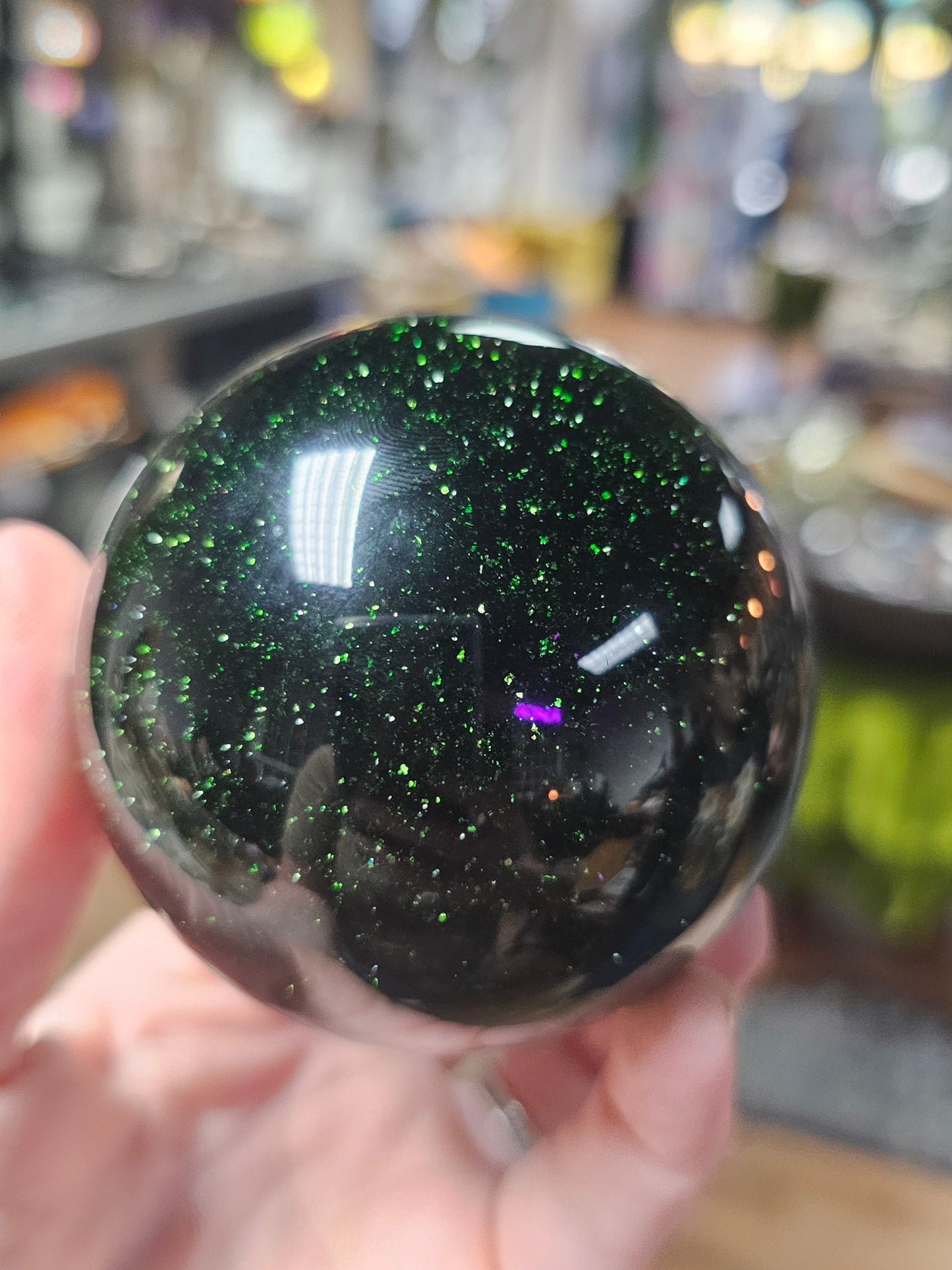 Green Goldstone Sphere