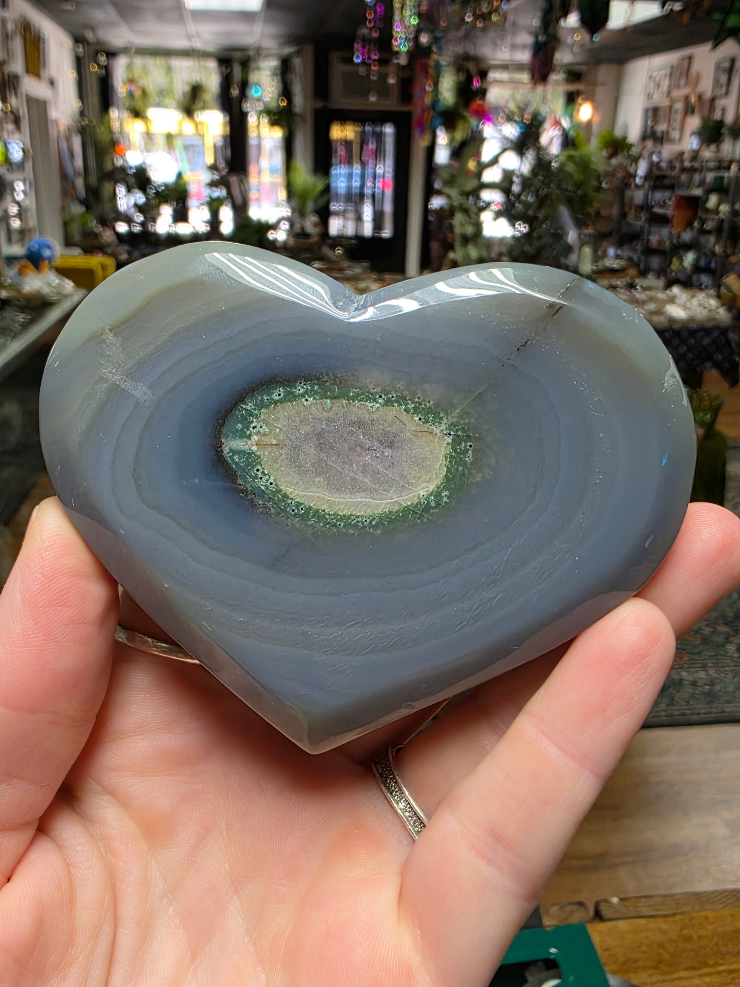 Amethyst Agate Heart