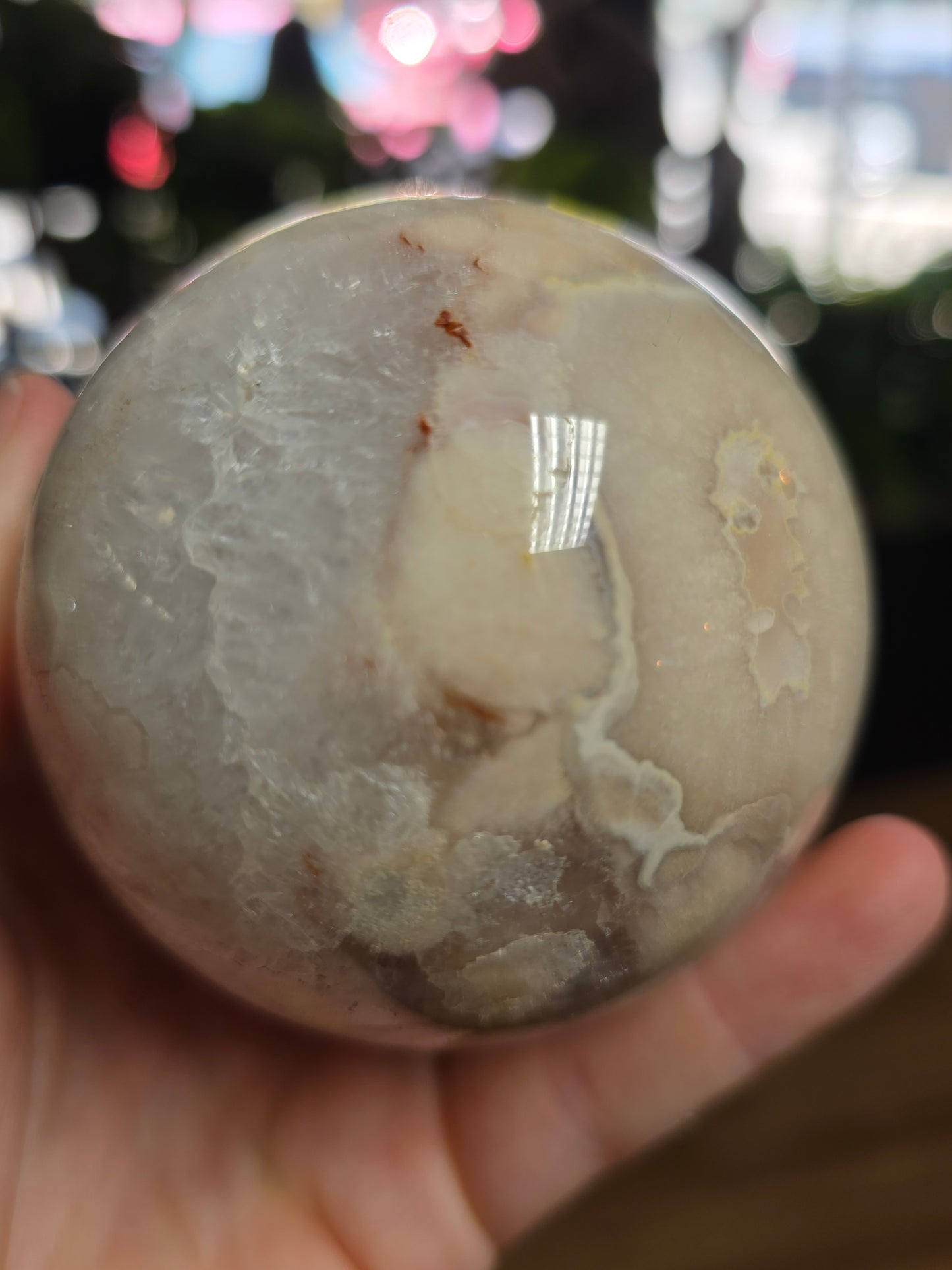 Flower Agate Sphere