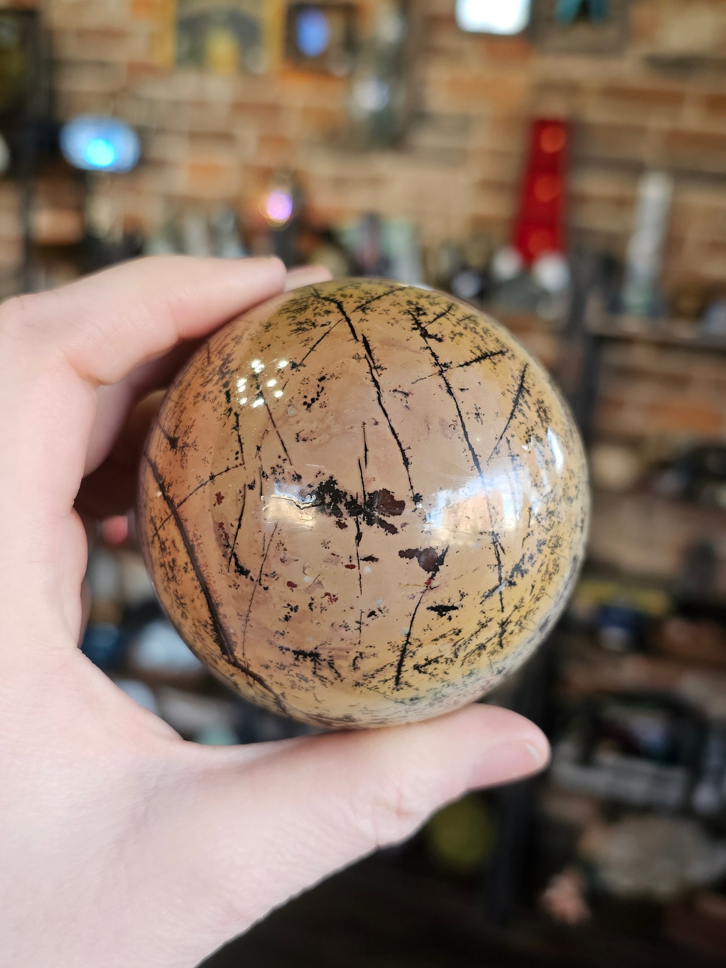 Dendritic Jasper Sphere