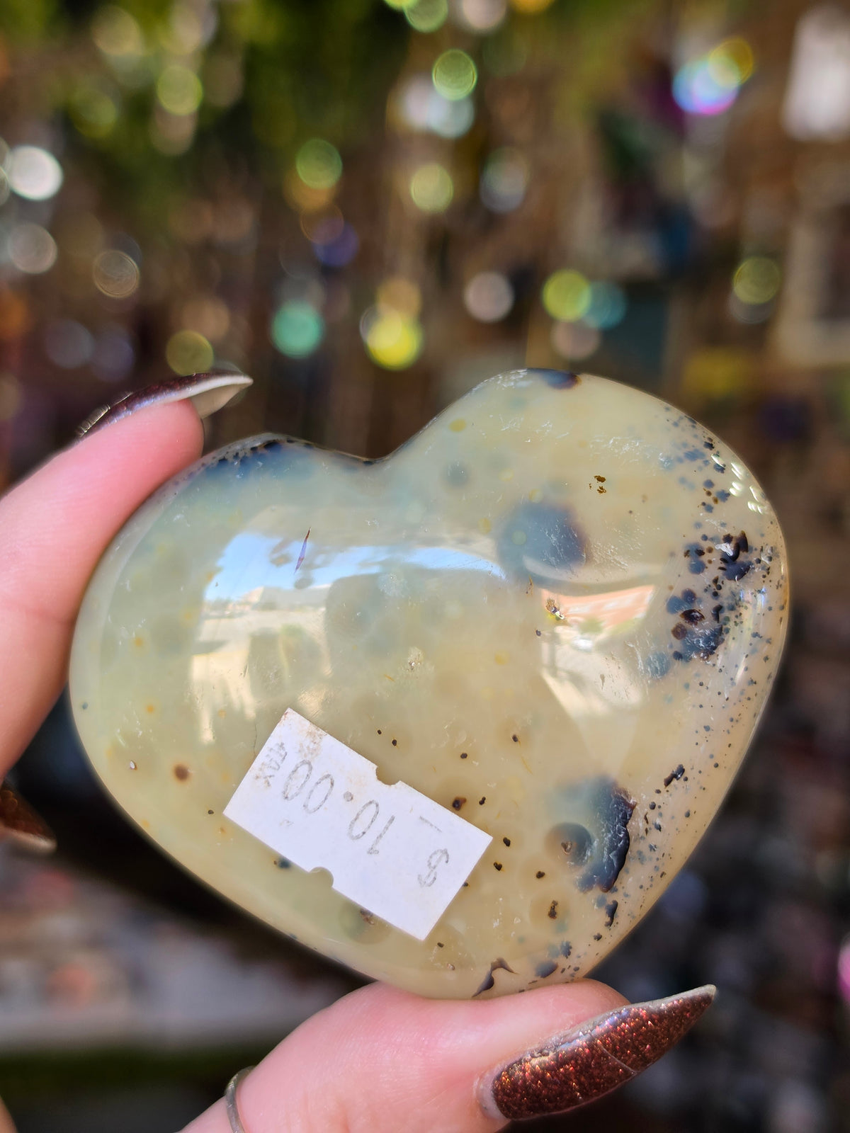 Dendritic Agate Heart
