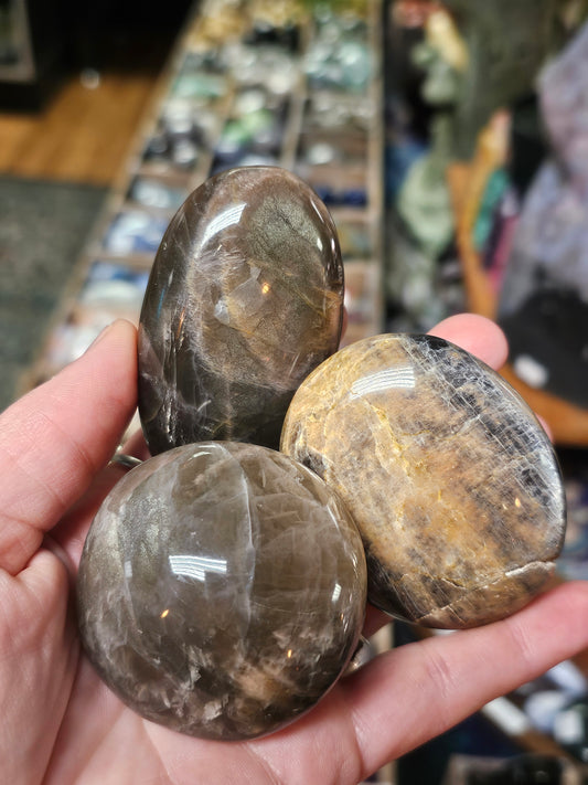 Black Moonstone Palmstone