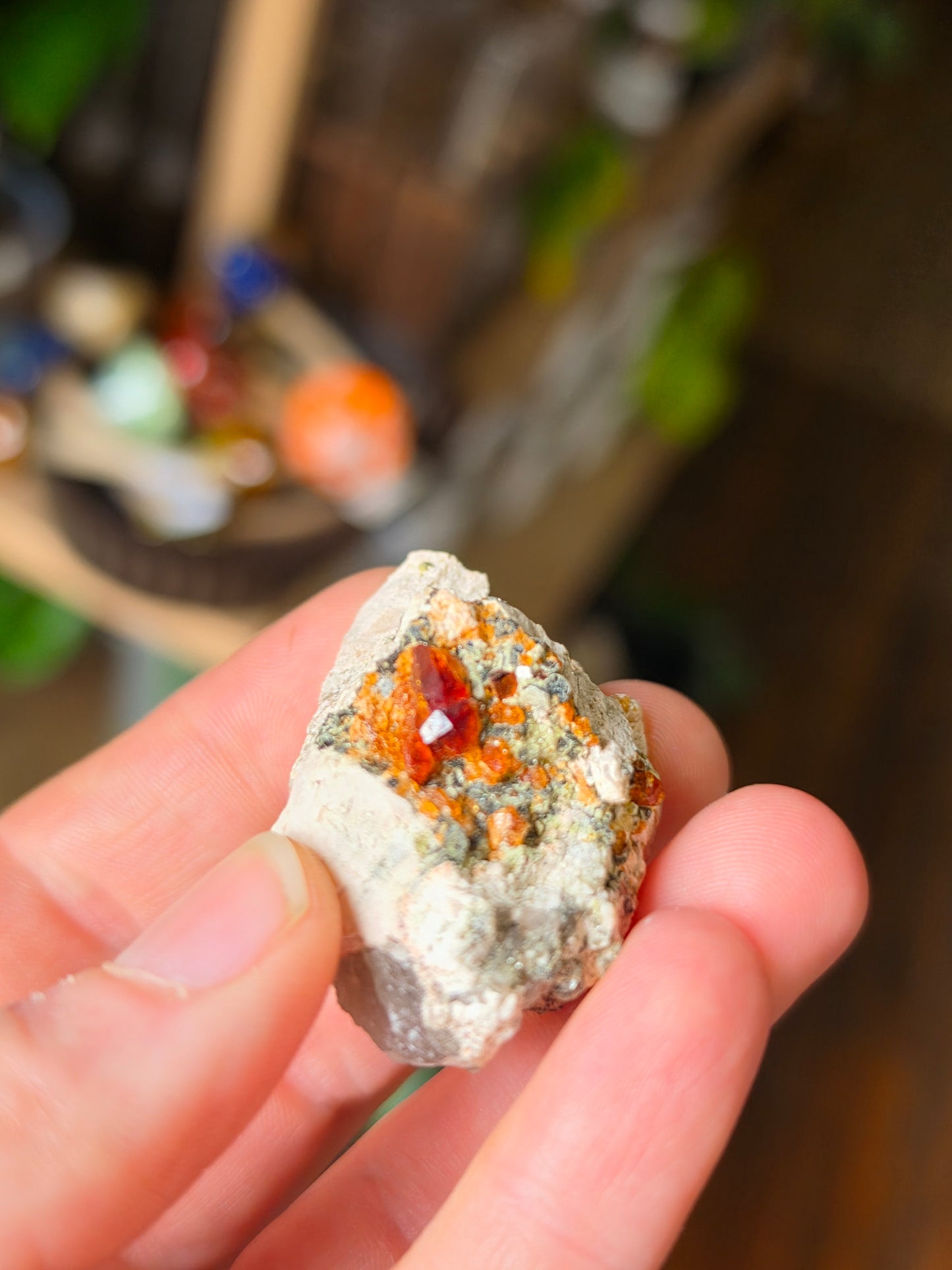Garnet on Smoky Quartz
