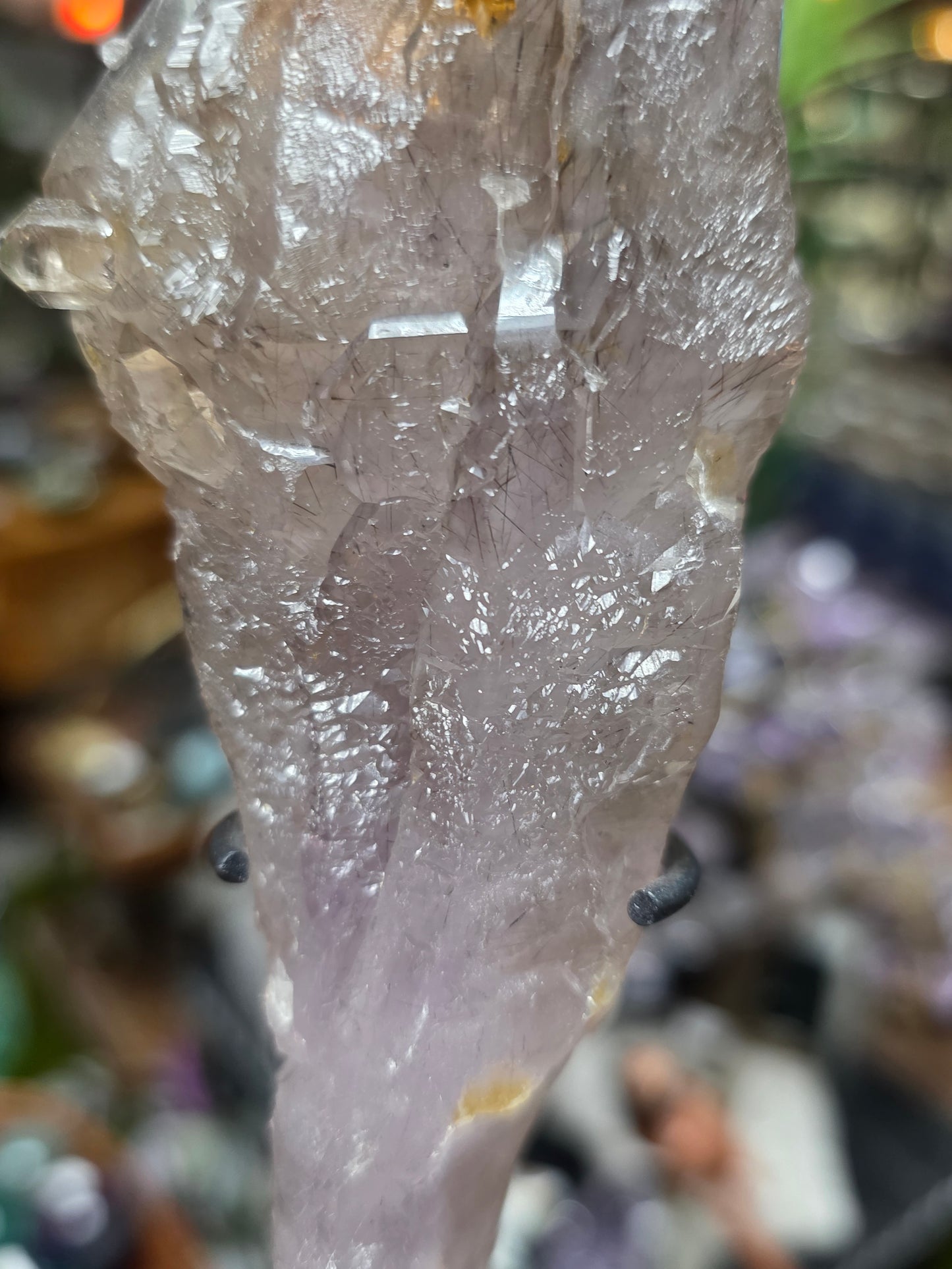 Included Amethyst Root with Metal Stand