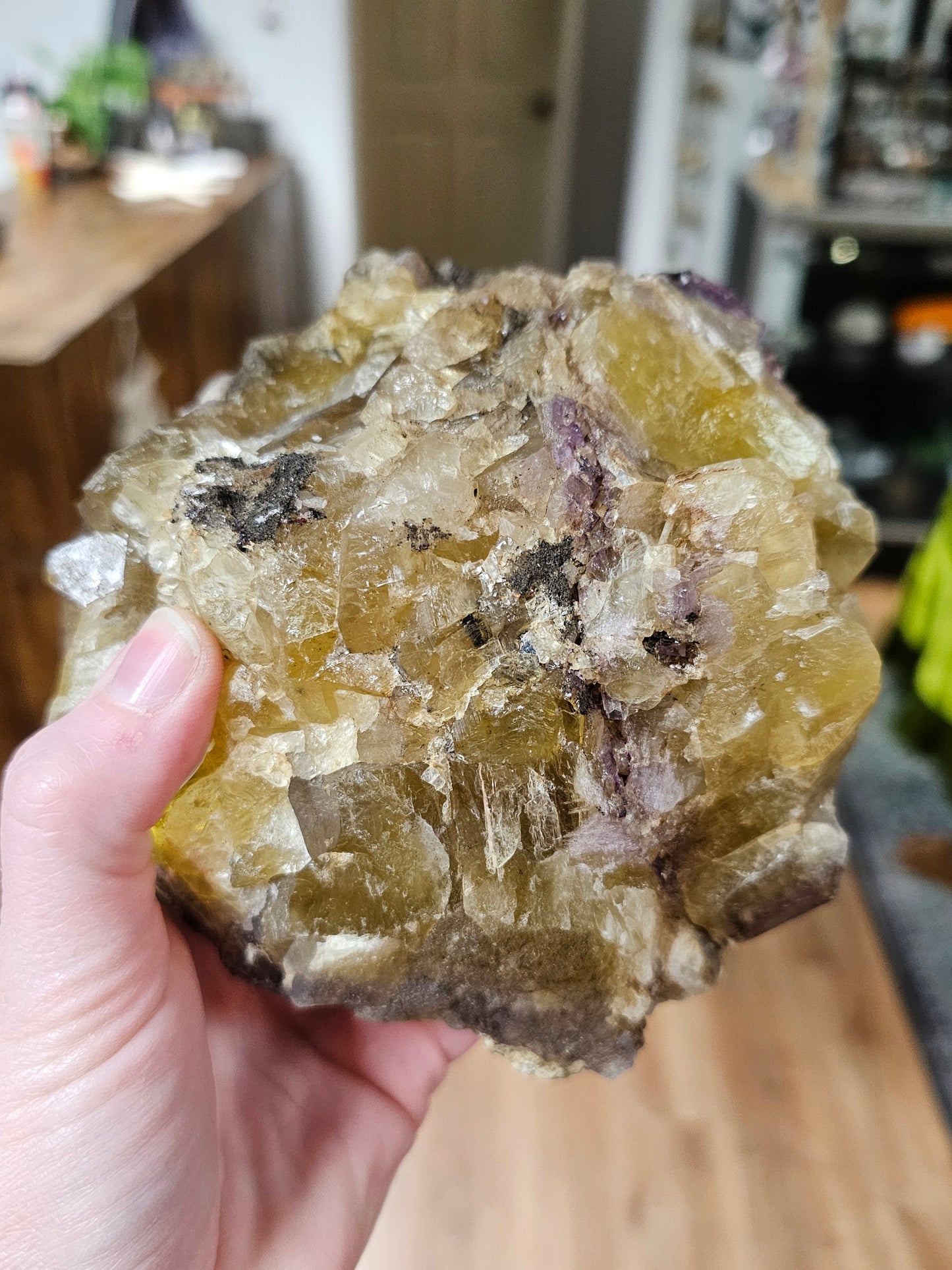 Purple and Yellow  Fluorite
