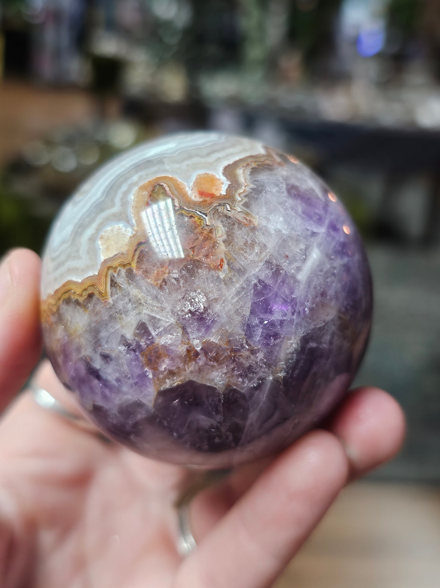 Amethyst Agate Sphere