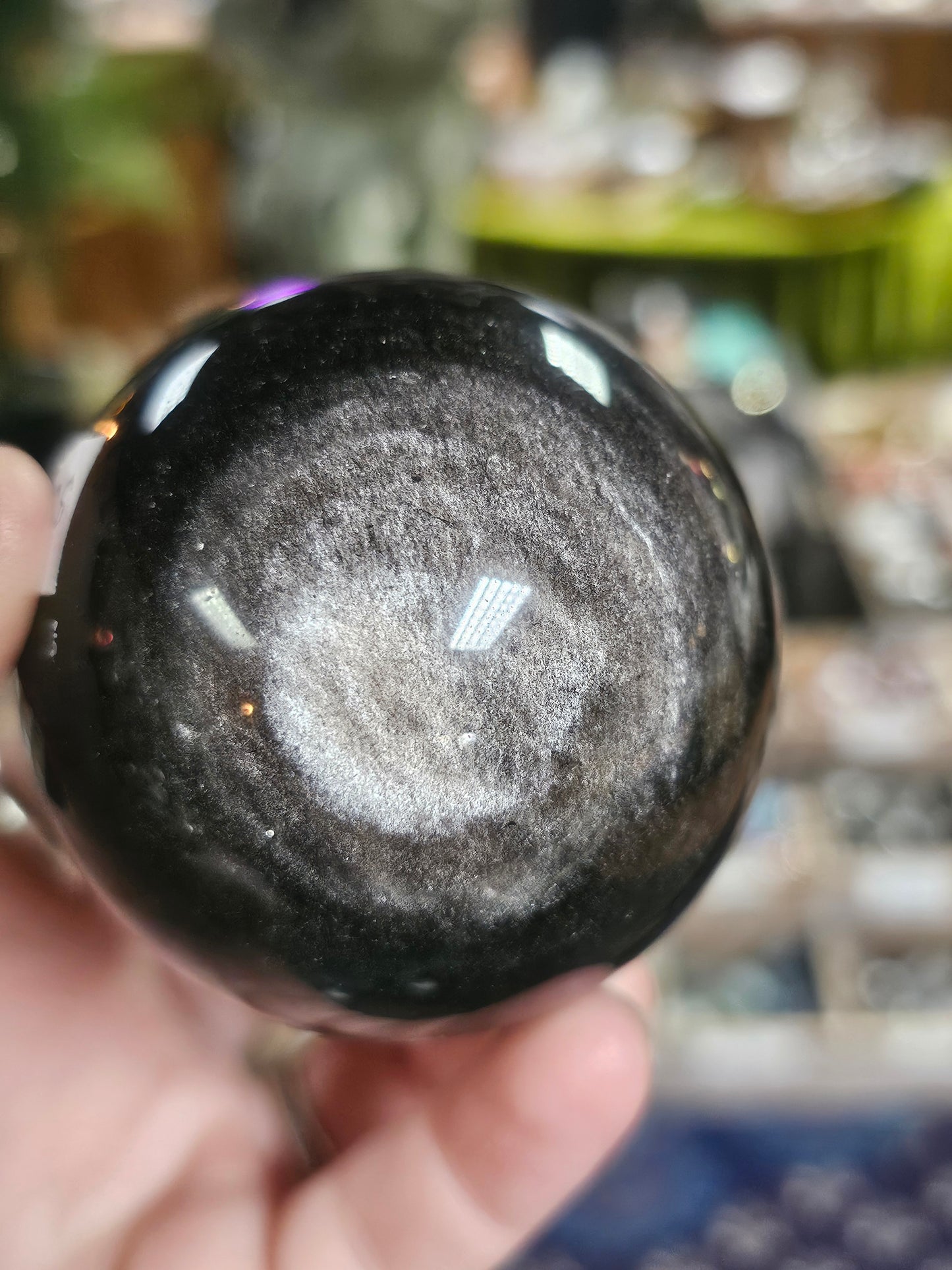 Silver Sheen Obsidian Sphere