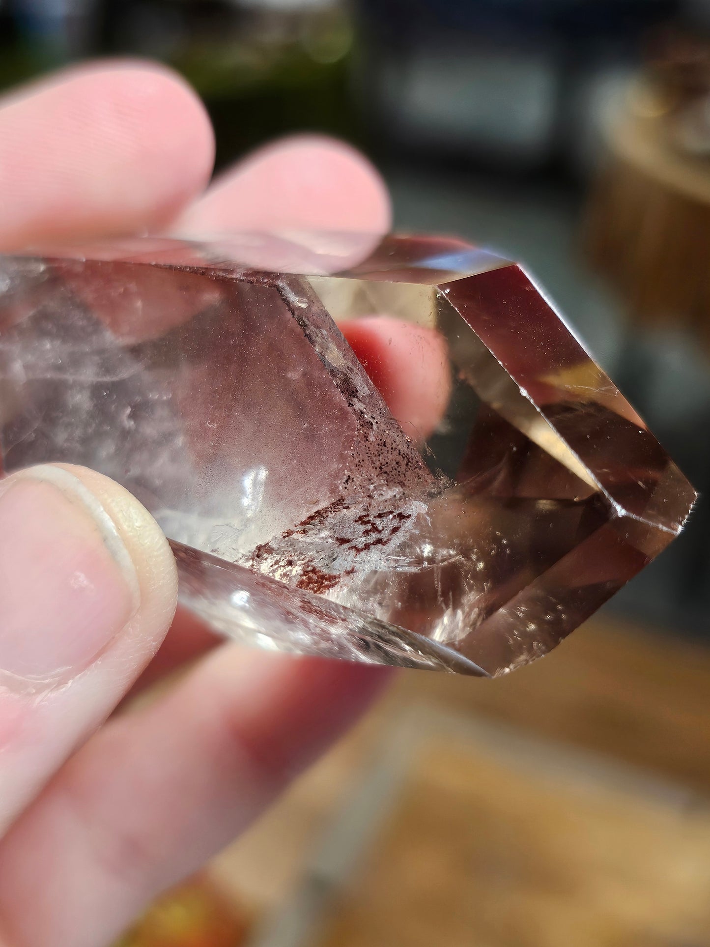 Hematite Phantom in Quartz