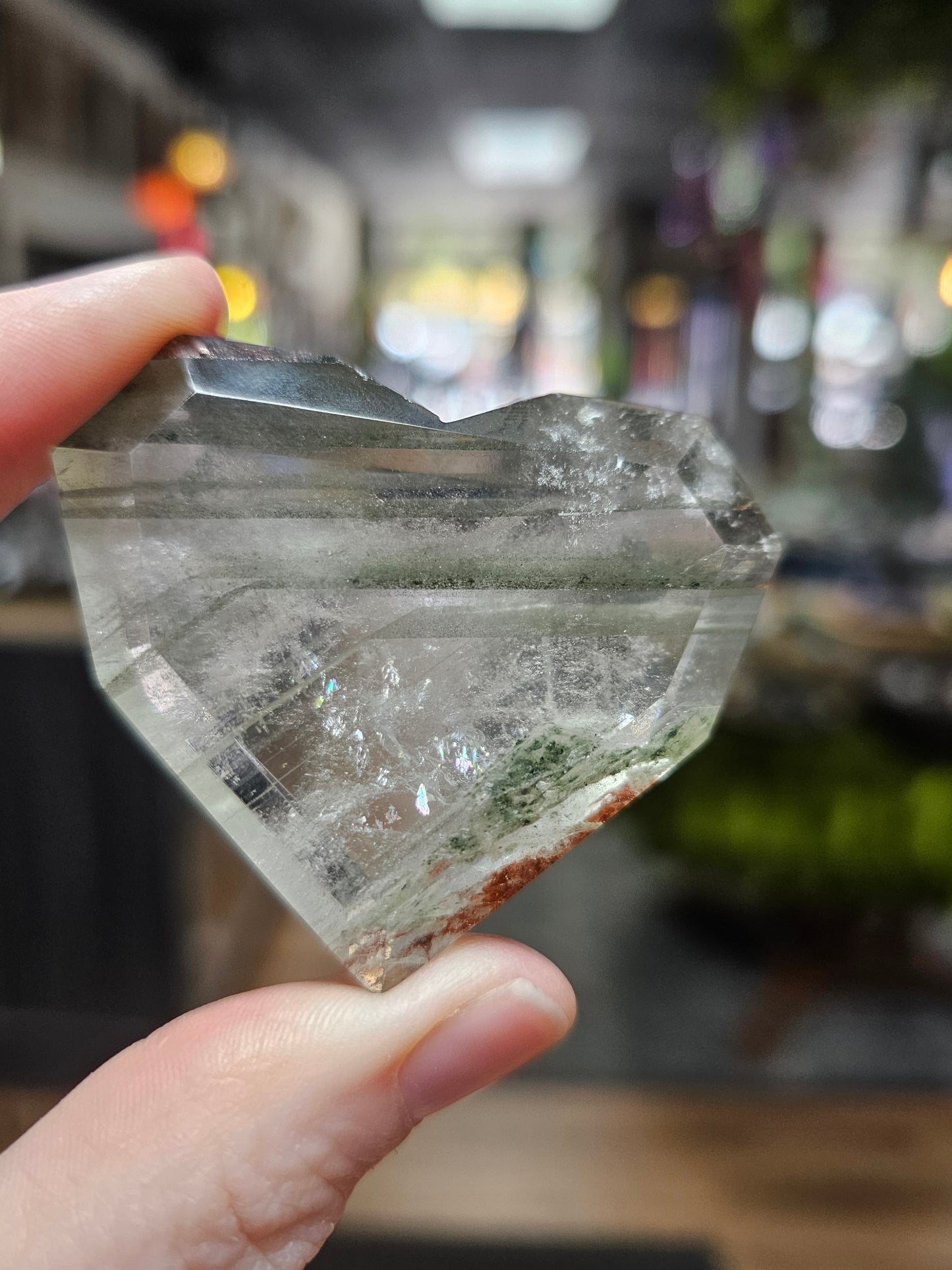 Faceted Garden Quartz Heart
