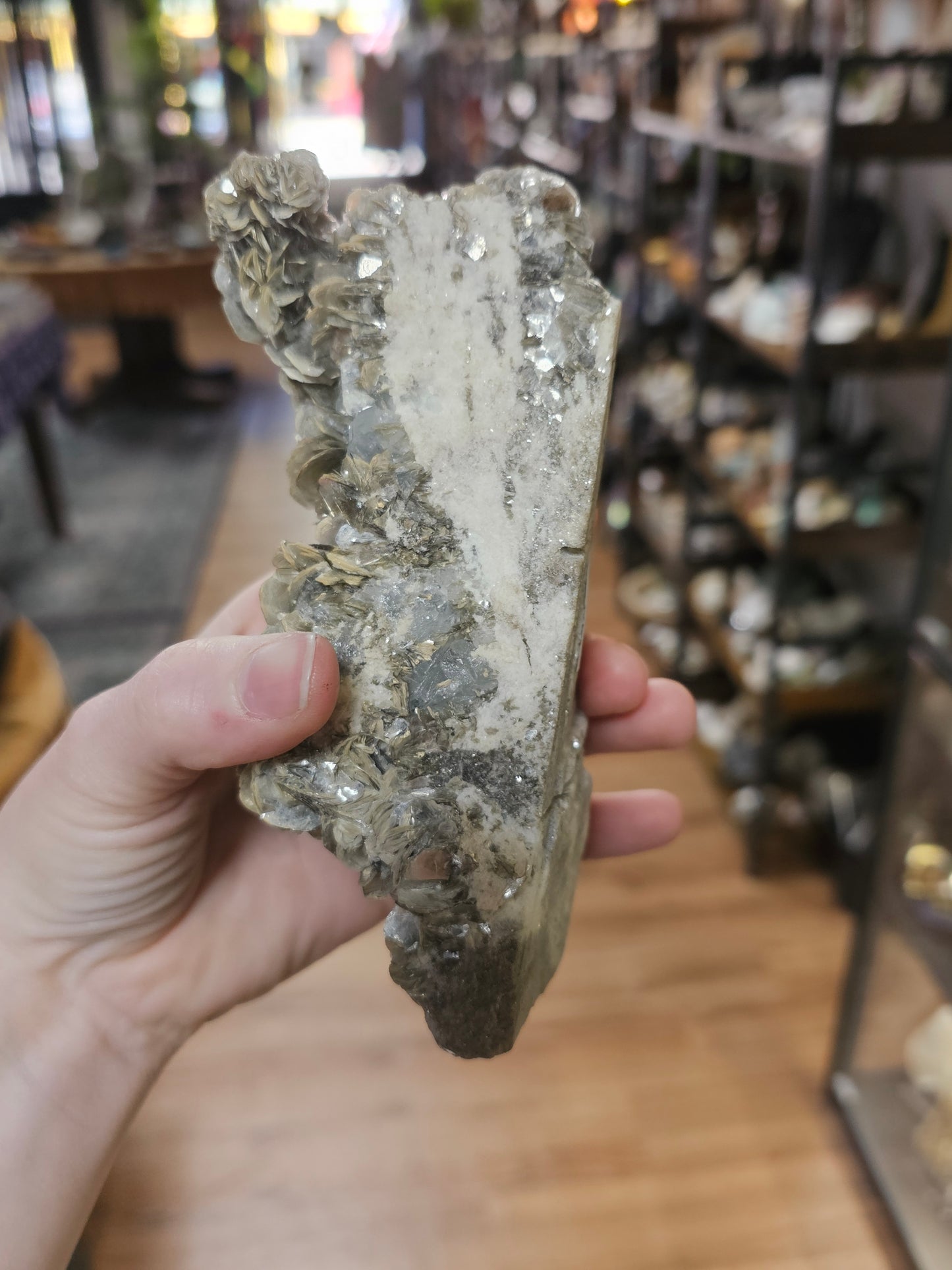 Aquamarine on Muscovite