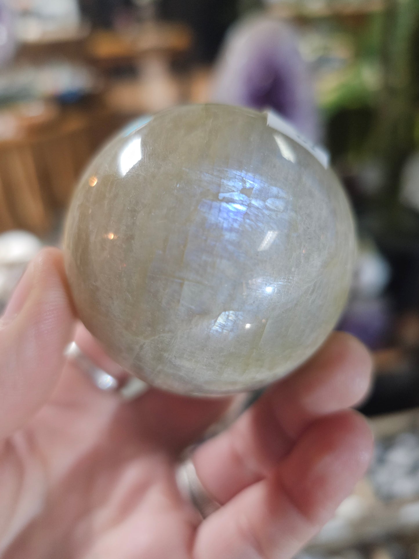 White Moonstone Sphere