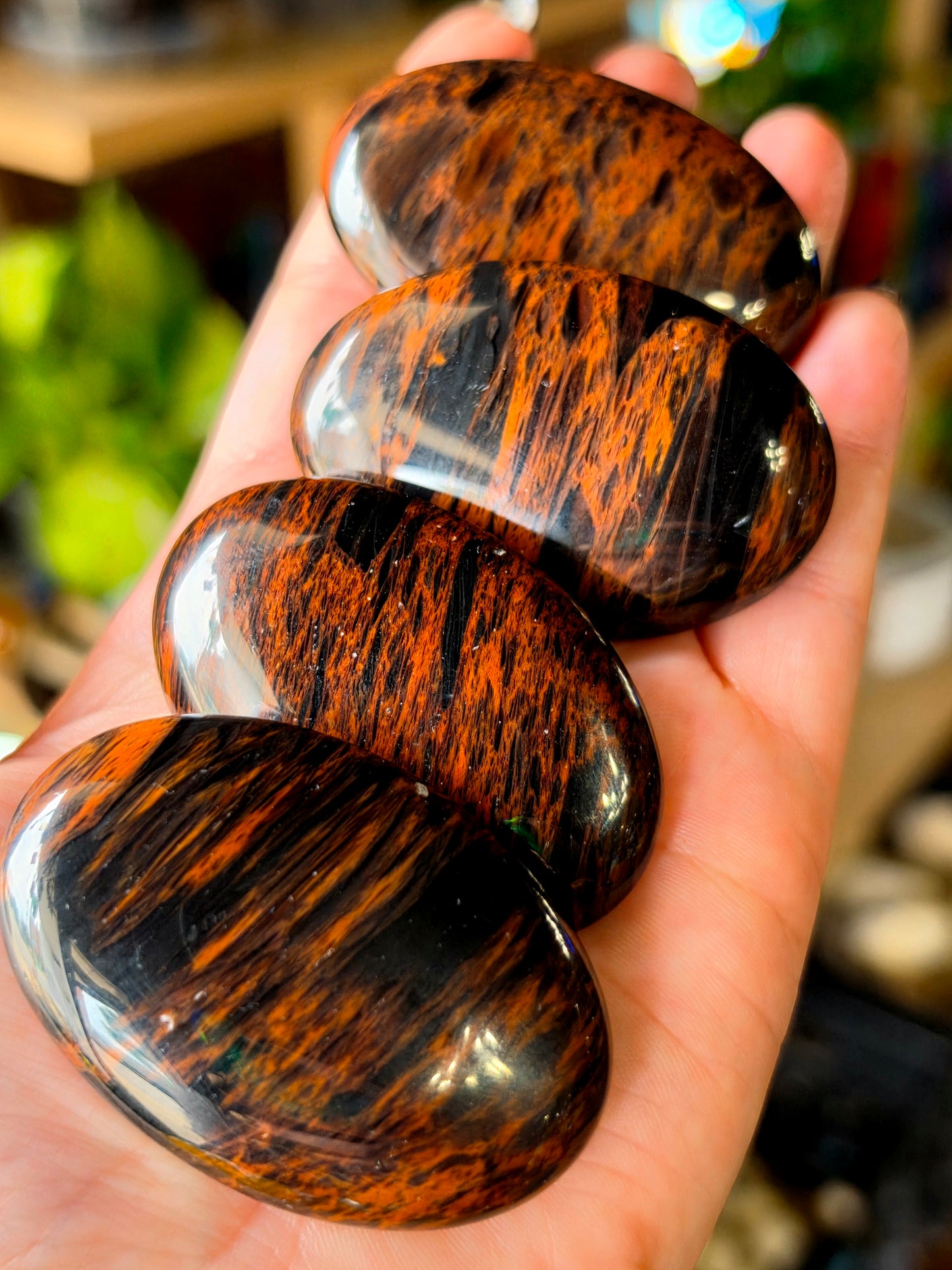 Mahogany Obsidian Palmstone