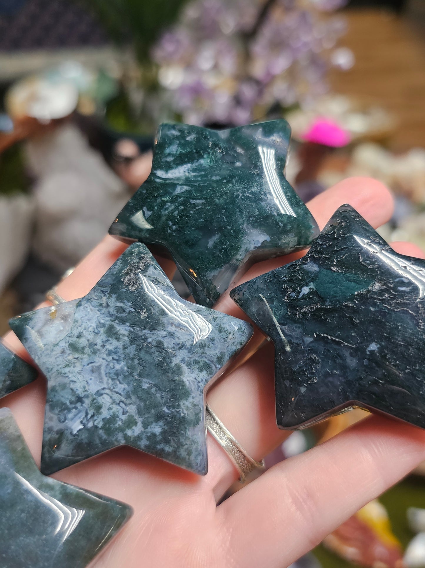 Moss Agate Star