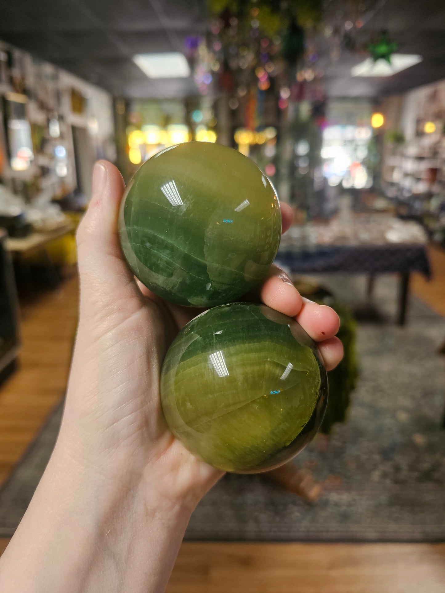 Mango Fluorite Sphere