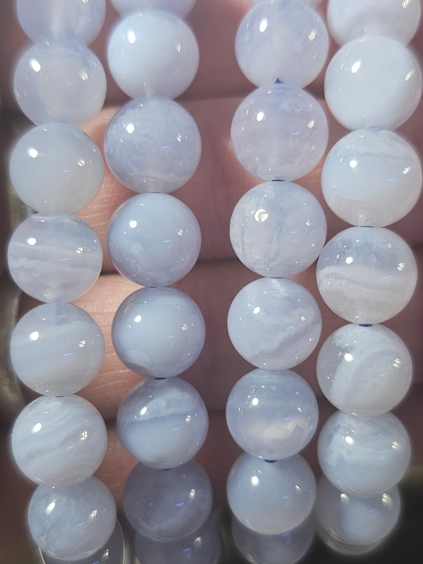 Blue Lace Agate Stretch Bracelet