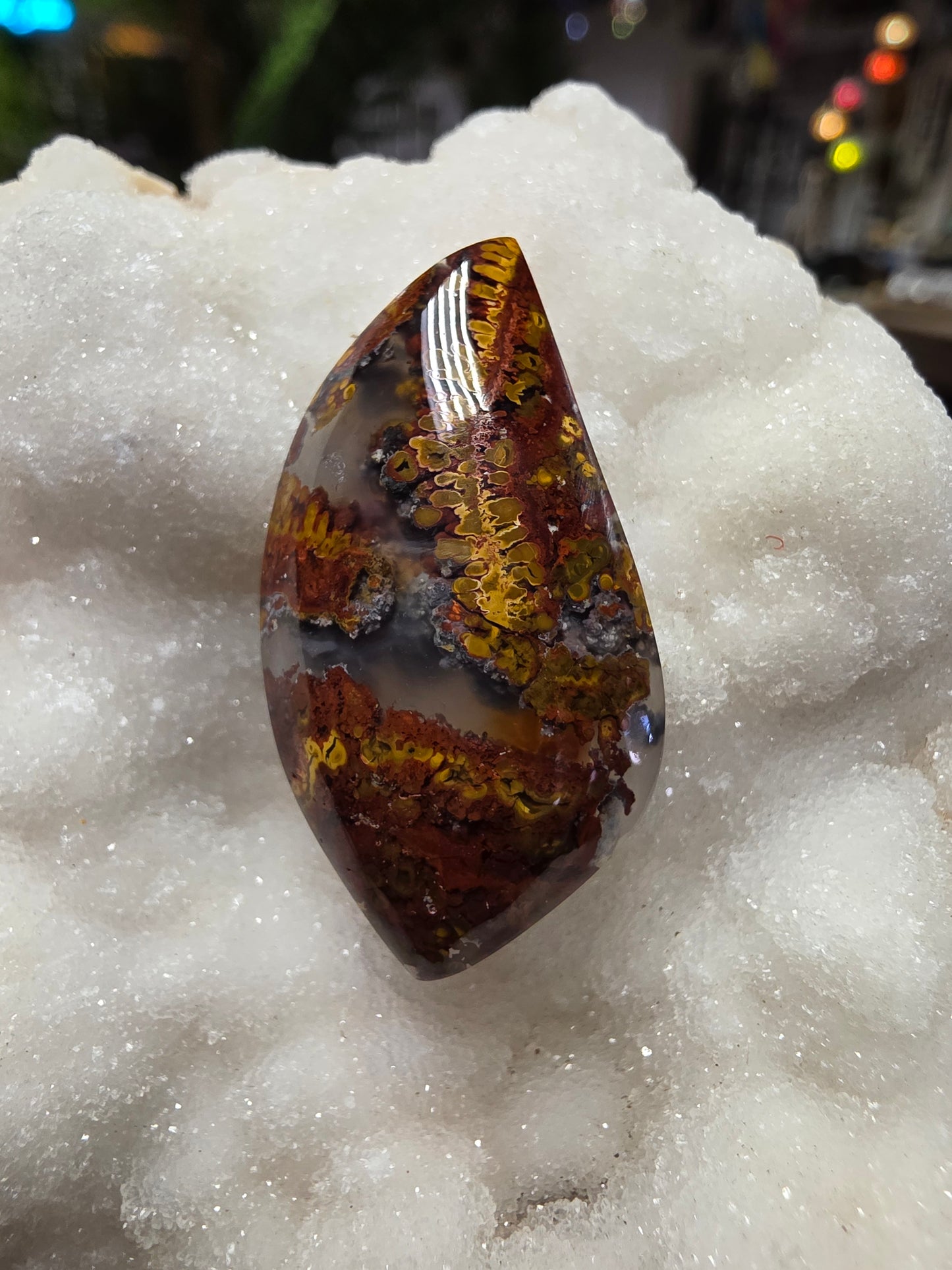 Red Moss Agate Cabochon