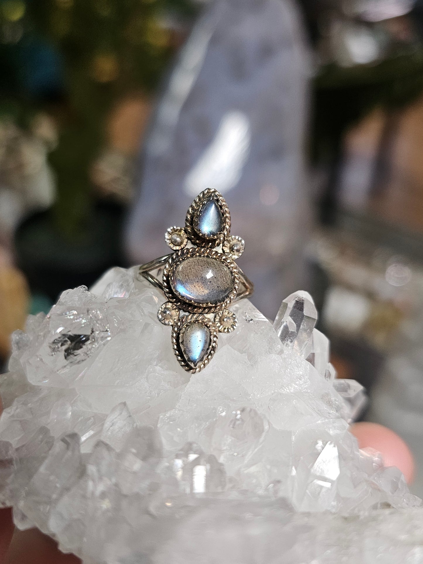 size 7.5 Labradorite Ring