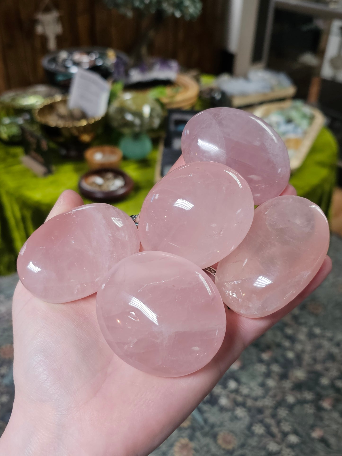 Star Rose Quartz Palmstone