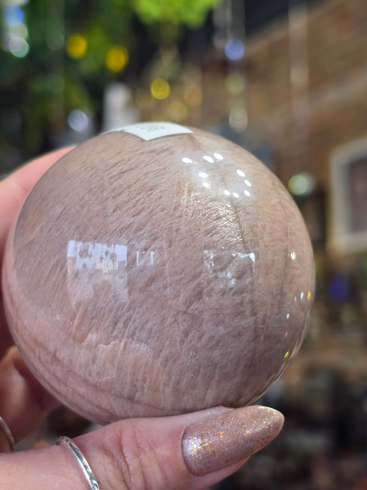 Peach Moonstone Sphere