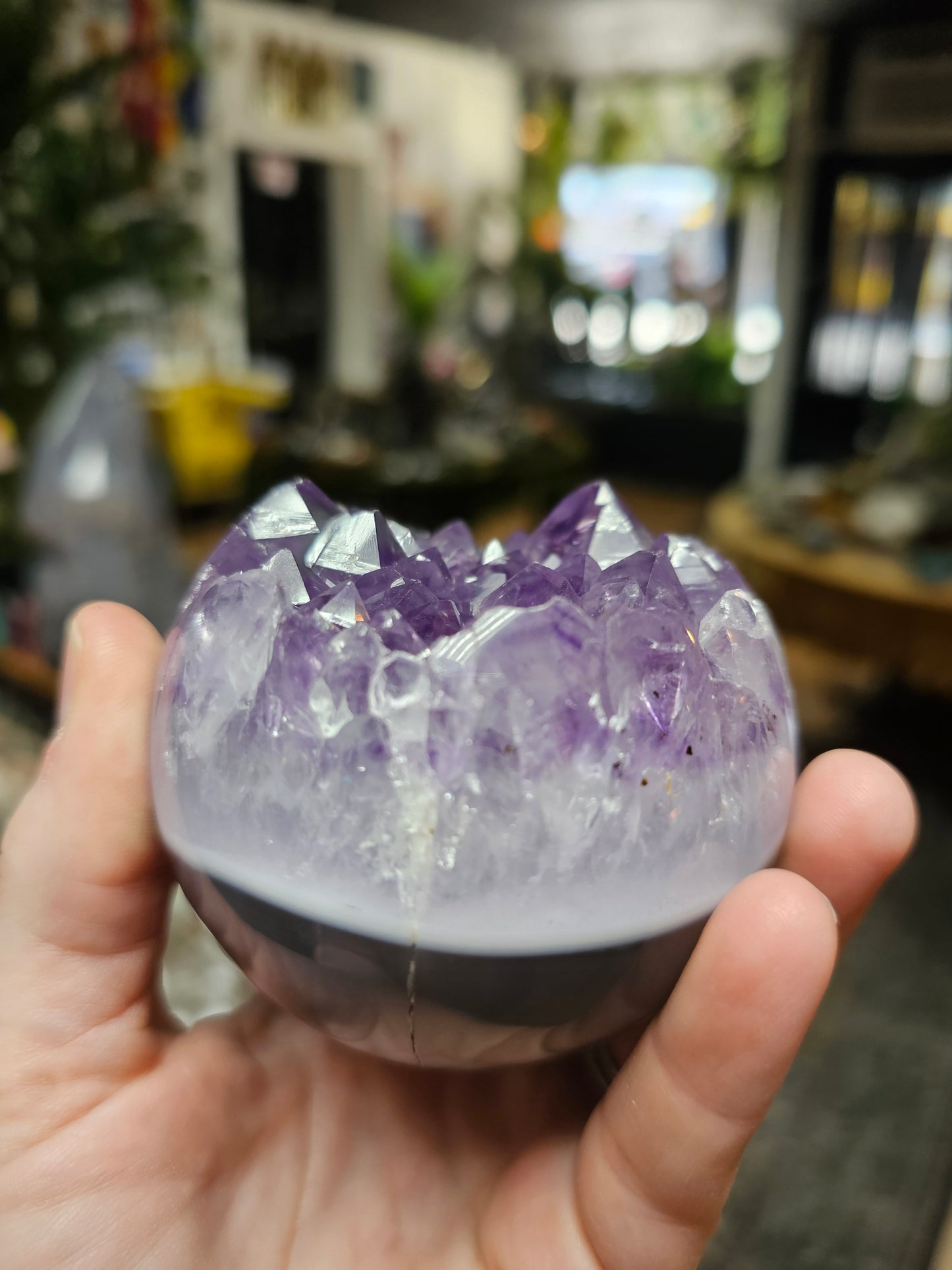 Amethyst Agate Sphere