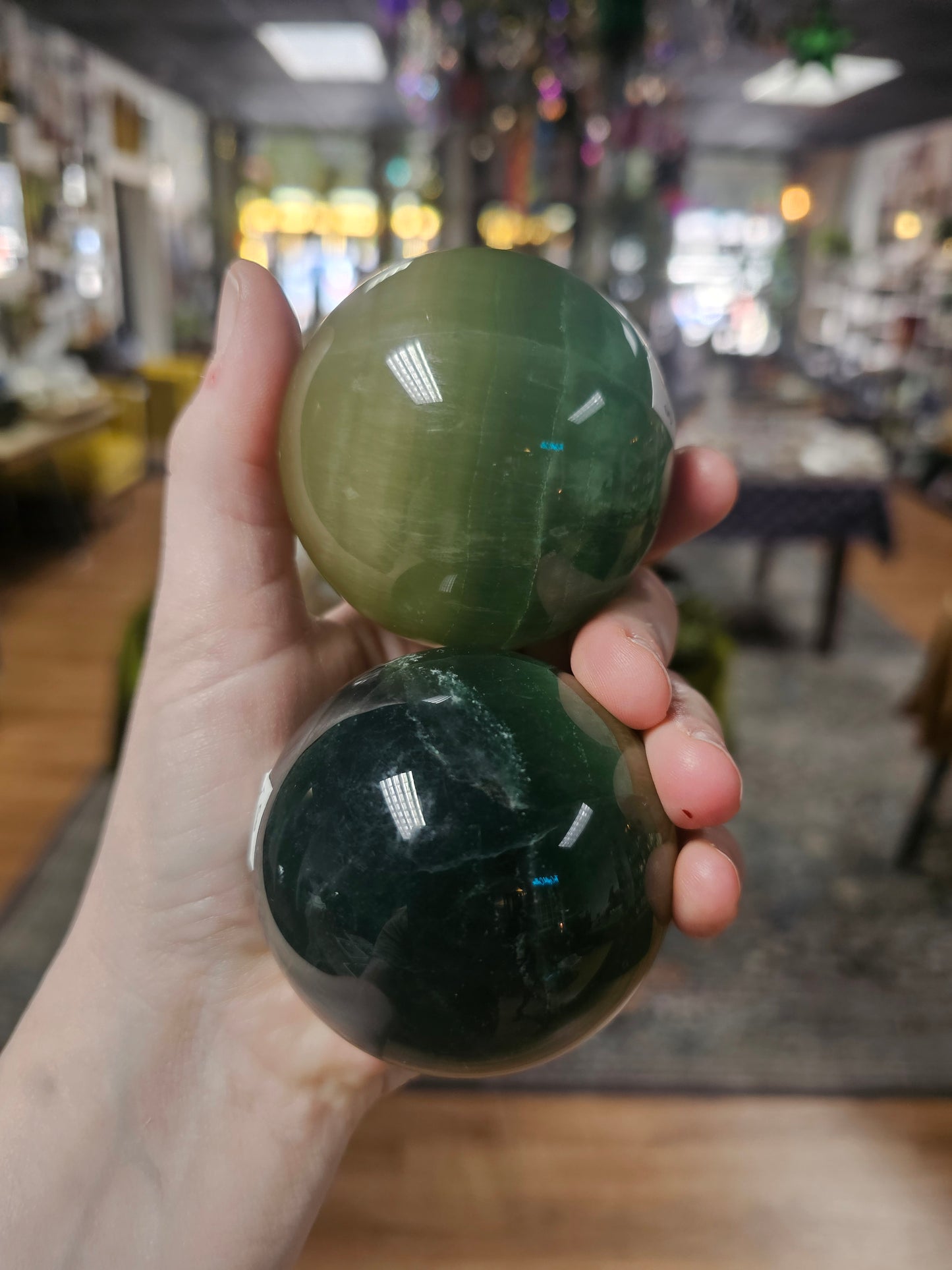 Mango Fluorite Sphere
