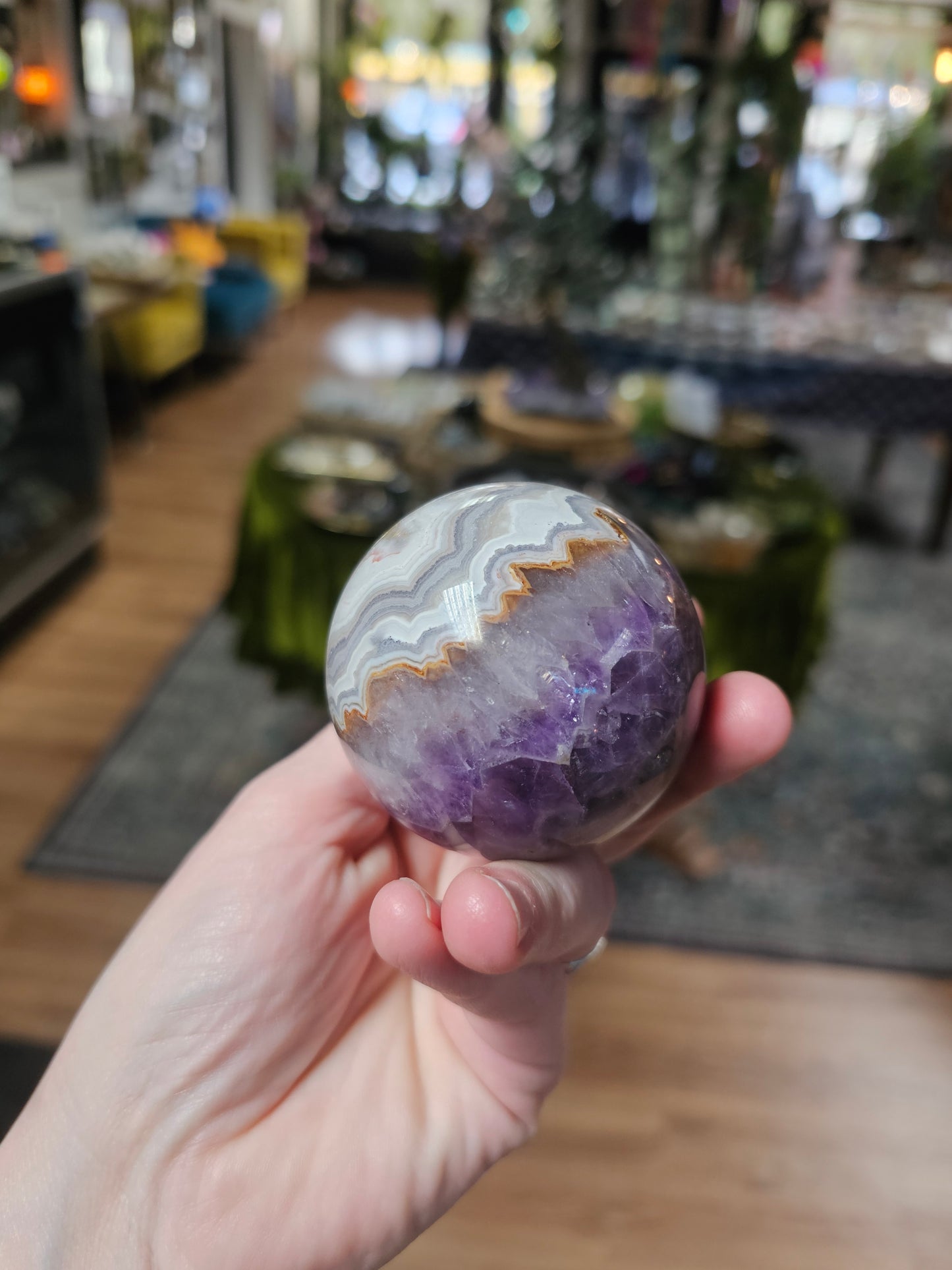 Amethyst Agate Sphere