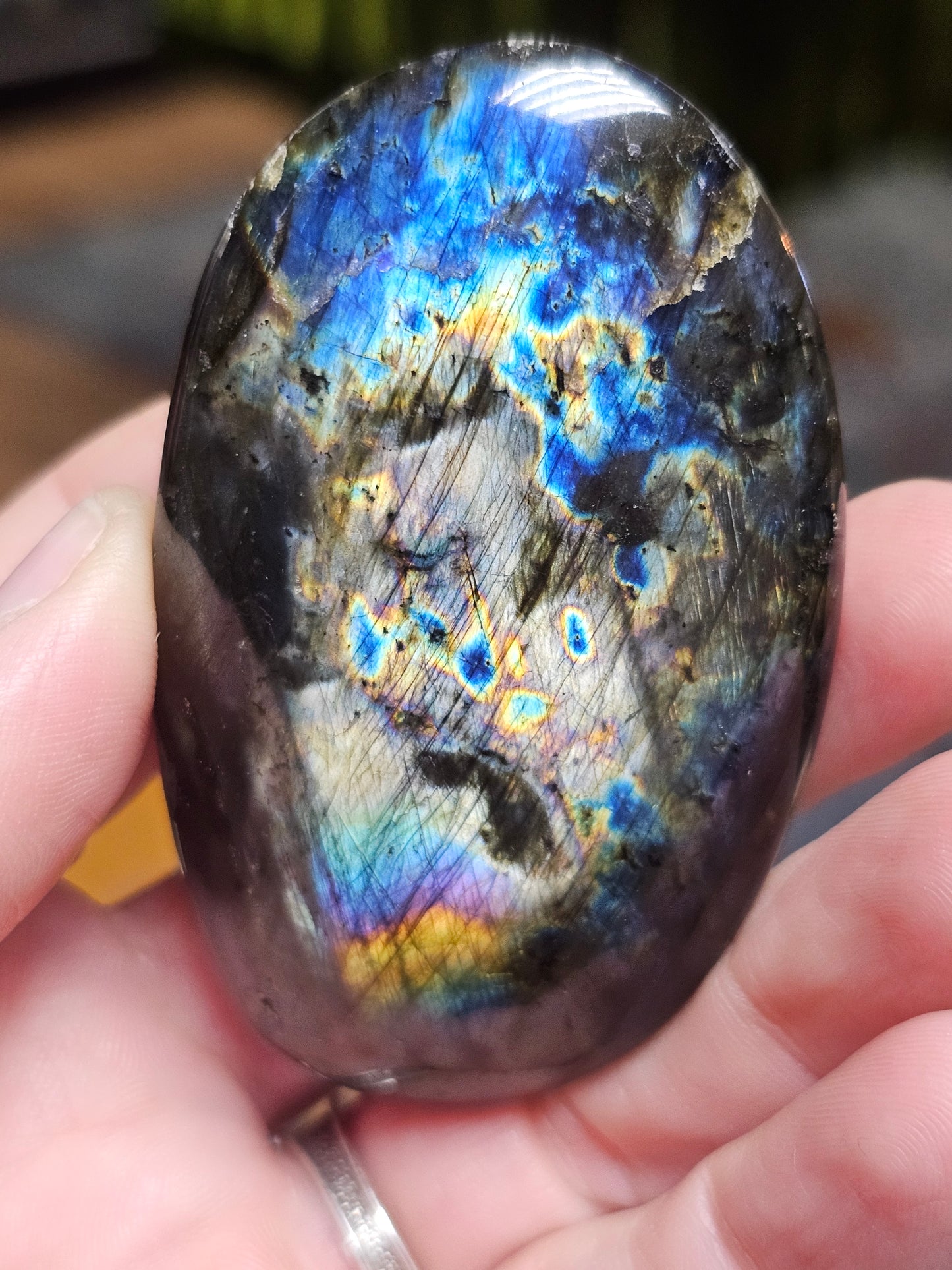 Madagascar Spectralite Labradorite Palmstone
