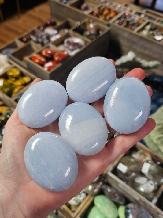 Blue Calcite Palmstone